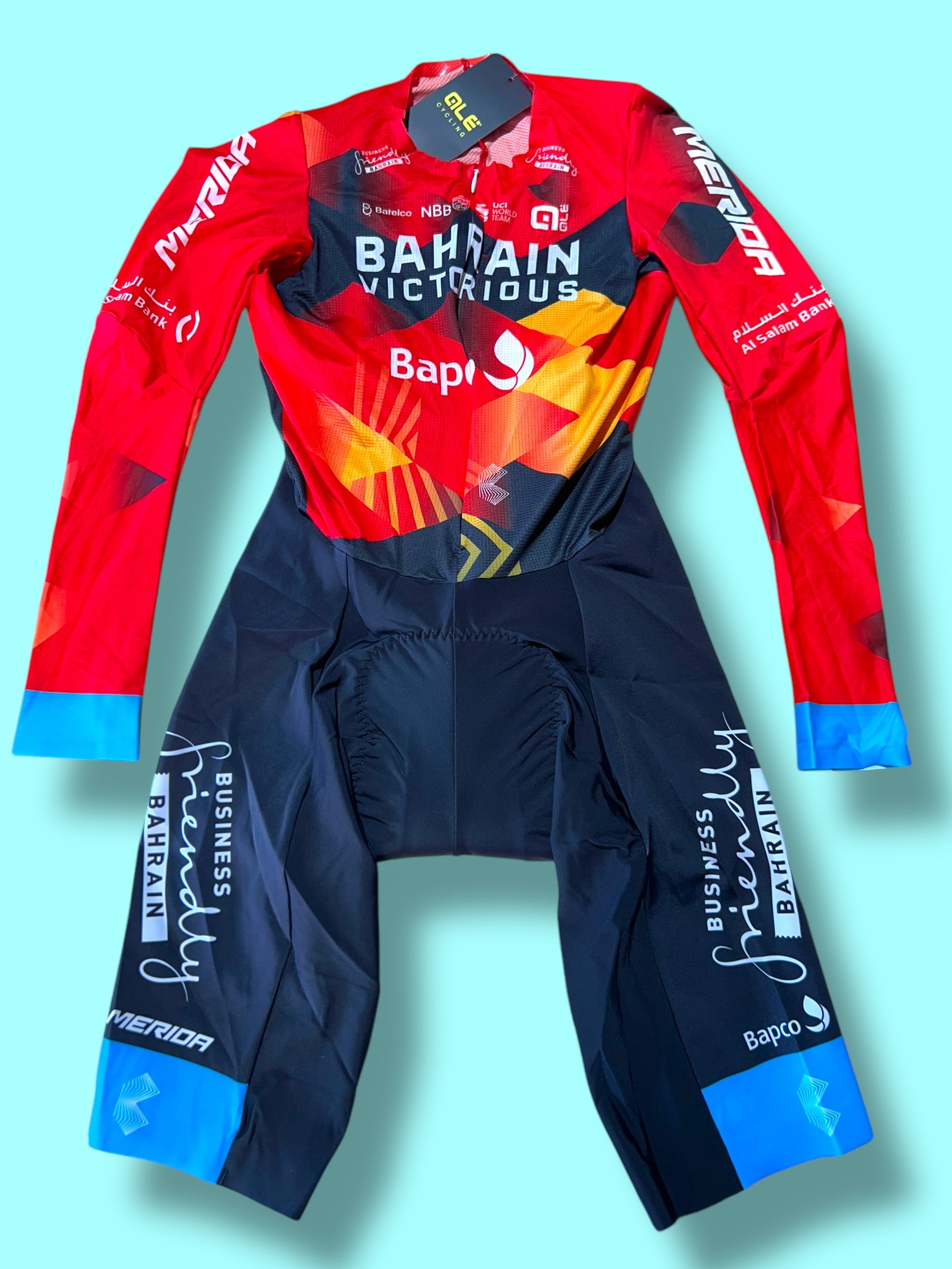 TT Suit Time Trial Triathlon Road Racing Aerosuit| Ale |Bahrain Victorious| Pro Cycling Kit
