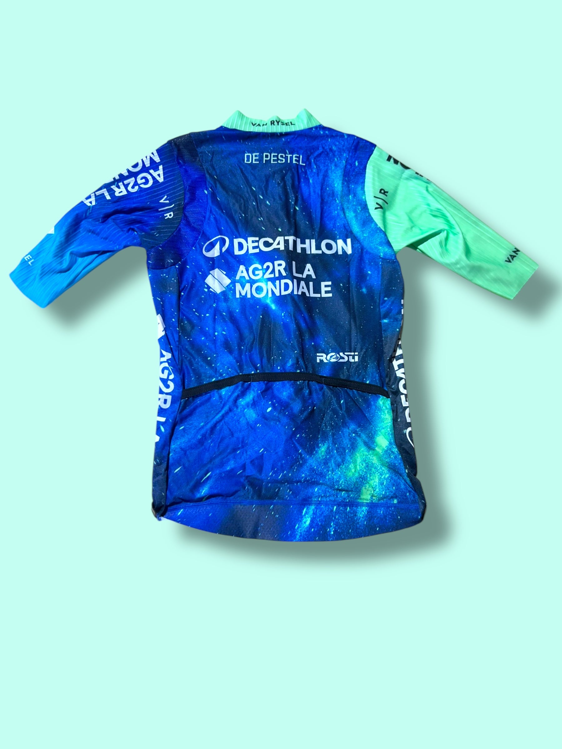 Aero Jersey DE PESTEL Short Sleeve Racing Maillot | Decathlon AG2R La Mondiale | Rosti | Pro Cycling Kit
