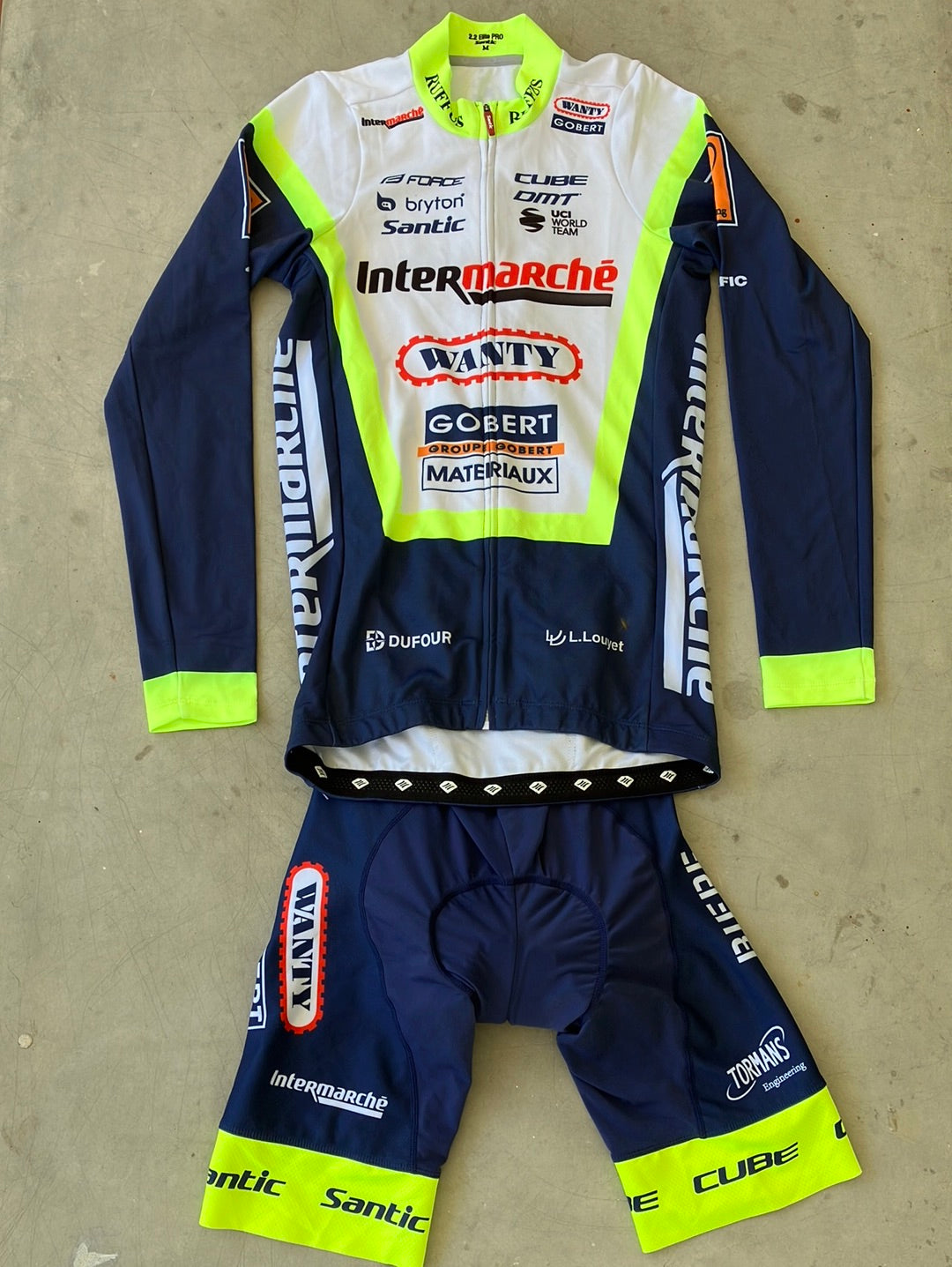 Long Sleeve Thermal Jersey and WInter Bib Short - Rider issued bundle |Santic | Intermarche Wanty Gobert |Pro Cycling Kit