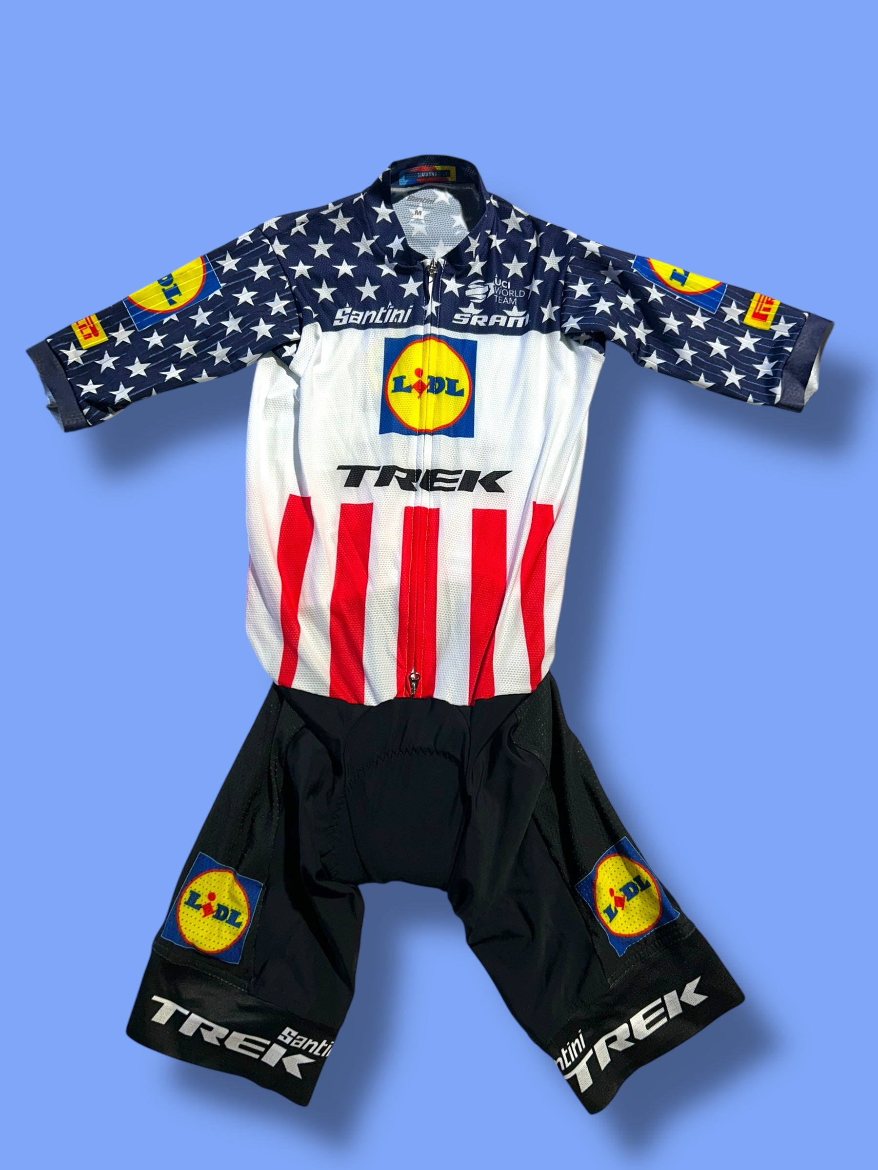 Summer Aero Suit Roadsuit Sprint Suit USA Champion Team Issued! | Santini | Lidl Trek | Pro Cycling Kit