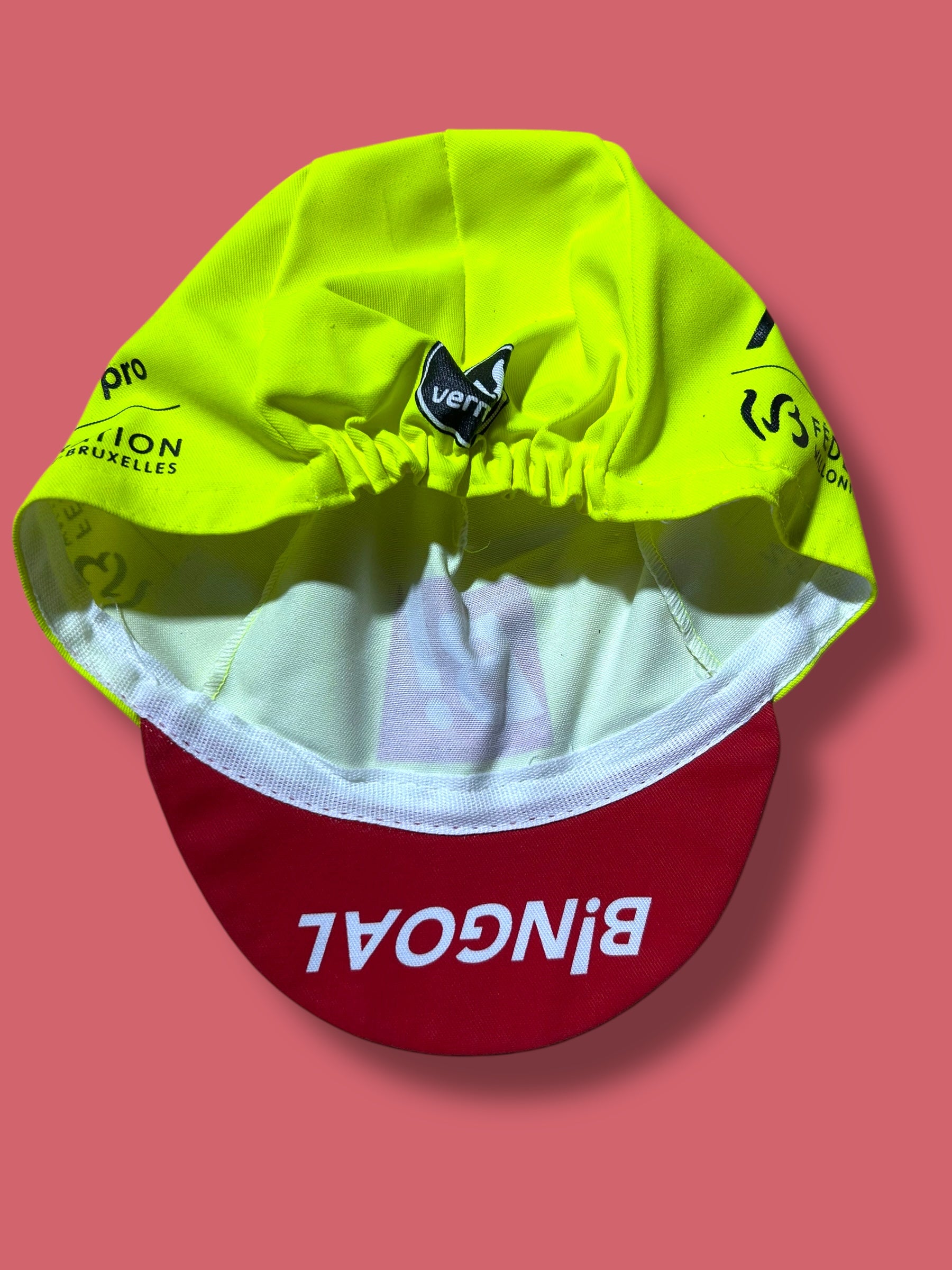 Cycling Cap Casquette Team Rider Issued| Bingoal Vermarc| Pro Cycling Kit