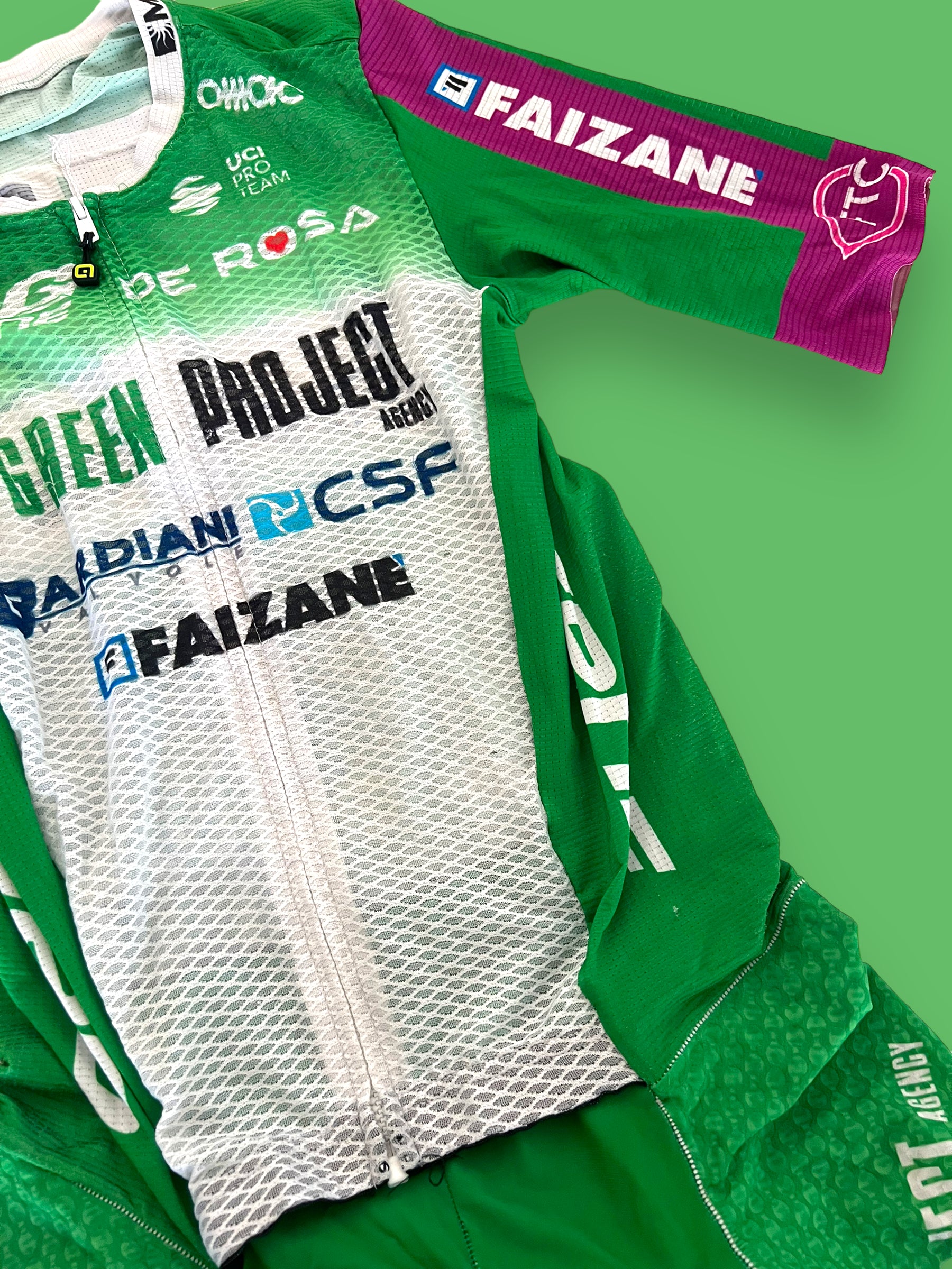 Summer Road Suit + Gloves | Ale | Bardiani Green Project Pro Team | Pro Cycling Kit