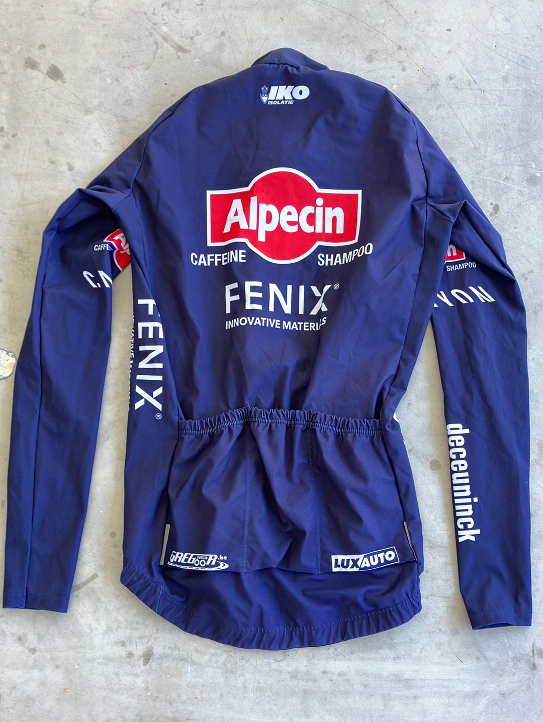 Winter Gabba Jacket Medium Long Sleeve - Thermal windproof water resistant cycling Jacket/Jersey | Kalas | Blue | Alpecin Fenix | Pro Cycling Kit