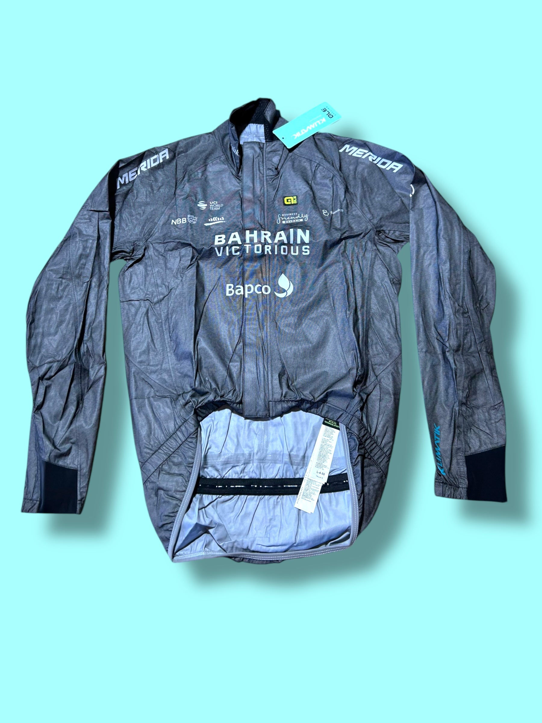 Rain Jacket Cape Waterproof Winter | Ale |Bahrain Victorious| Pro Cycling Kit