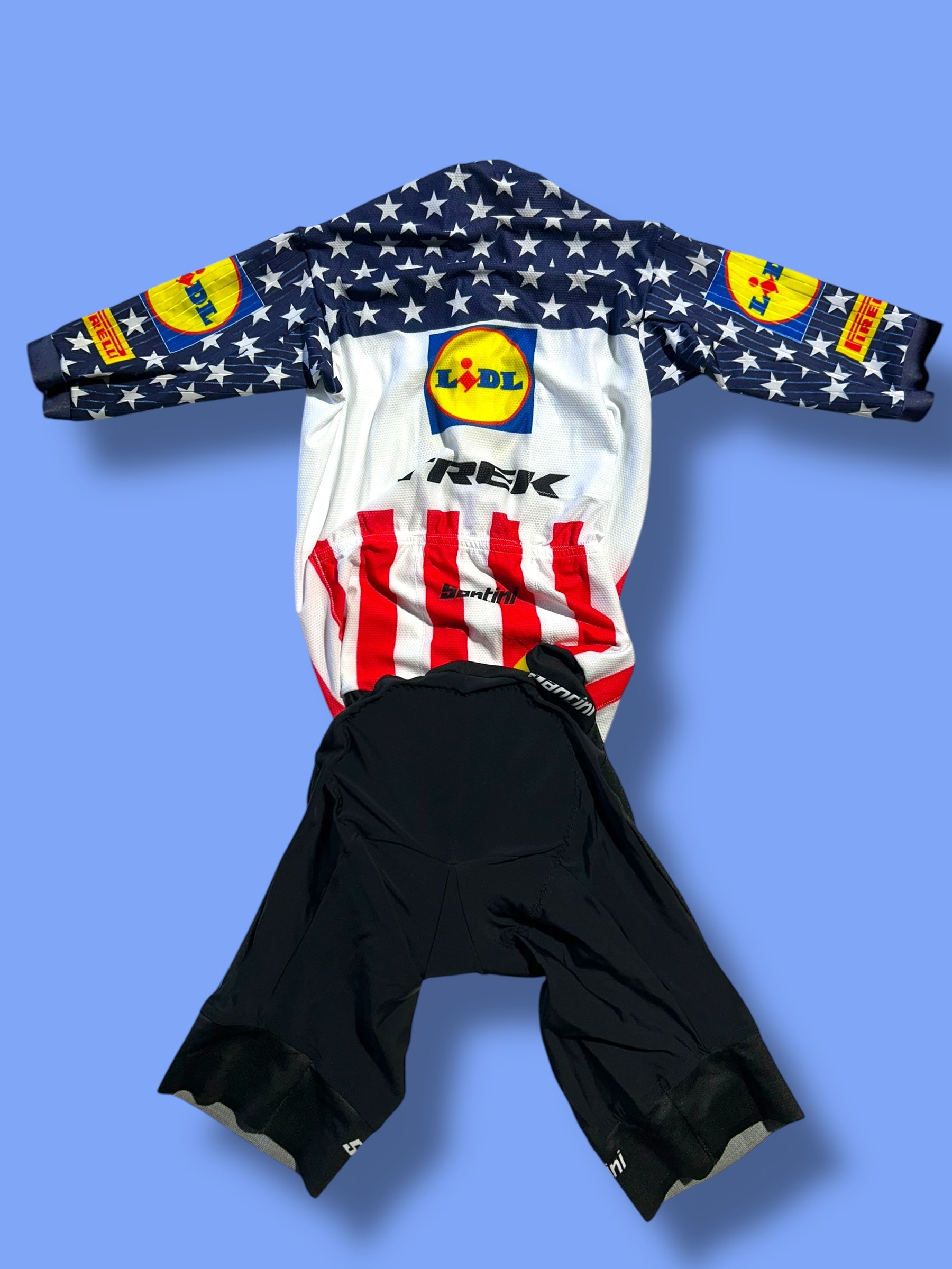 Summer Aero Suit Roadsuit Sprint Suit USA Champion Team Issued! | Santini | Lidl Trek | Pro Cycling Kit