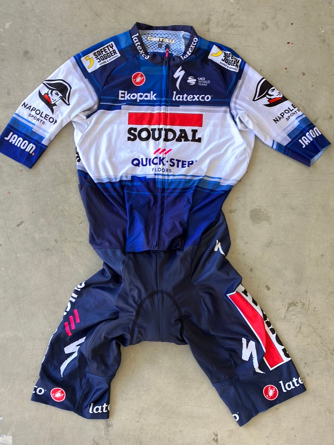 Race suit, aerosuit | Castelli | Blue | Quick-Step Alpha Vinyl / Soudal | Pro Cycling Kit