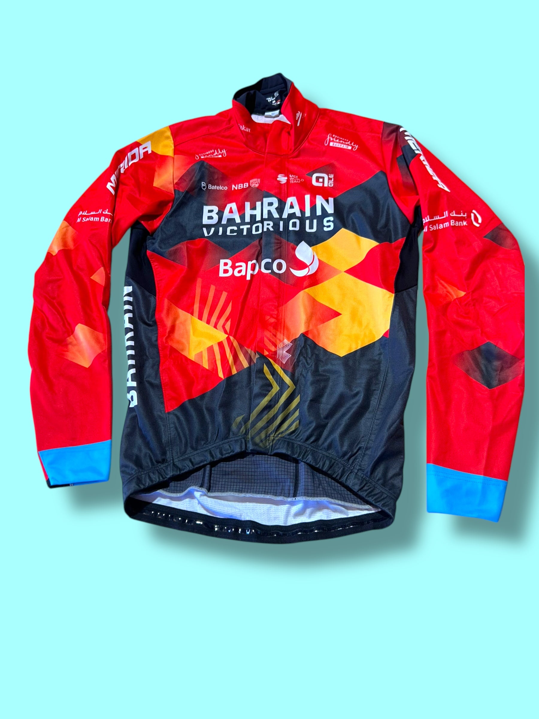 Long Sleeve Jacket Gabba Windproof Thermal Winter | Ale |Bahrain Victorious| Pro Cycling Kit