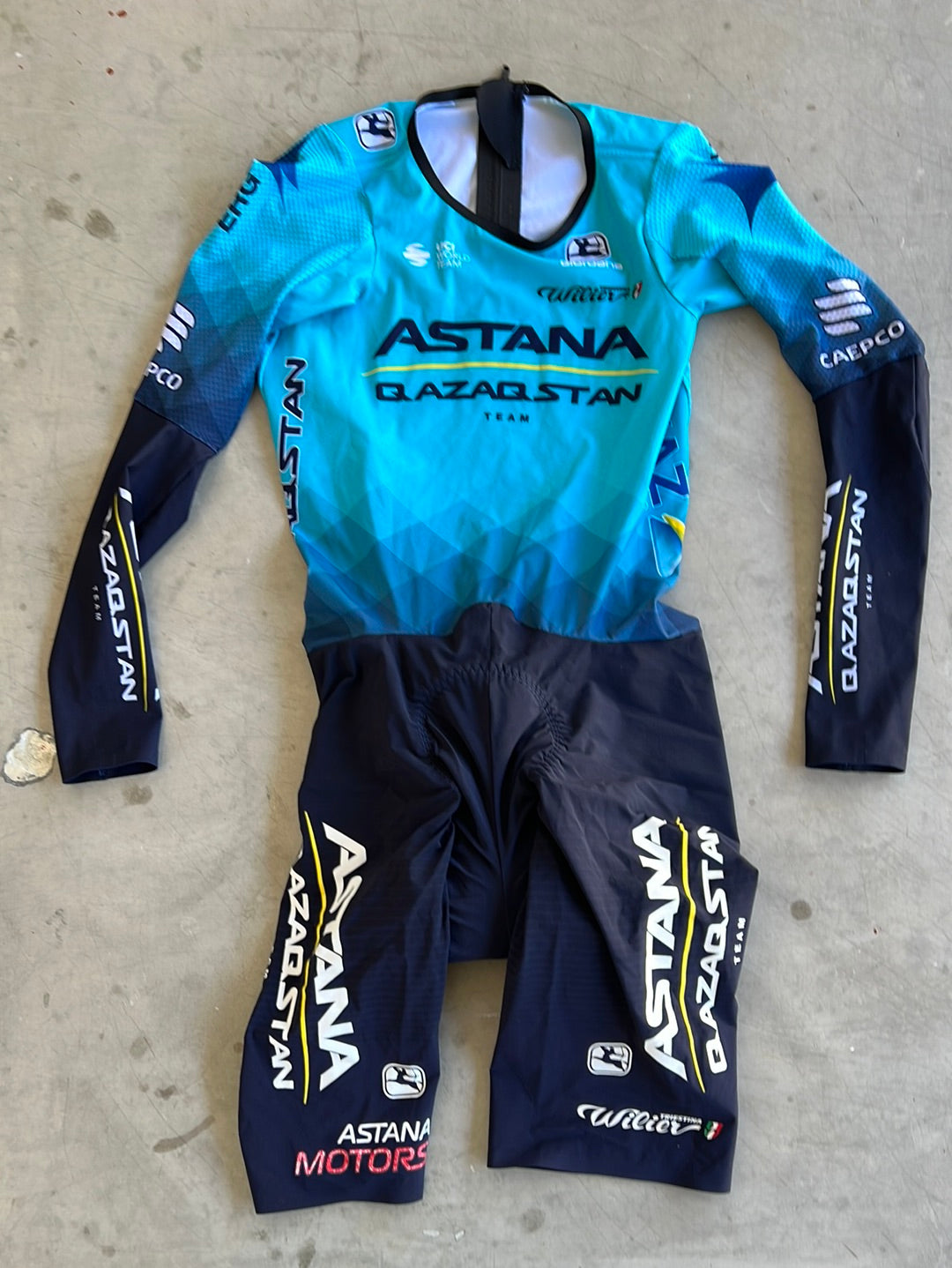 Long Sleeve TT Suit / Skinsuit | Giordana | Astana Qazaqstan | Pro-Issued Cycling Kit