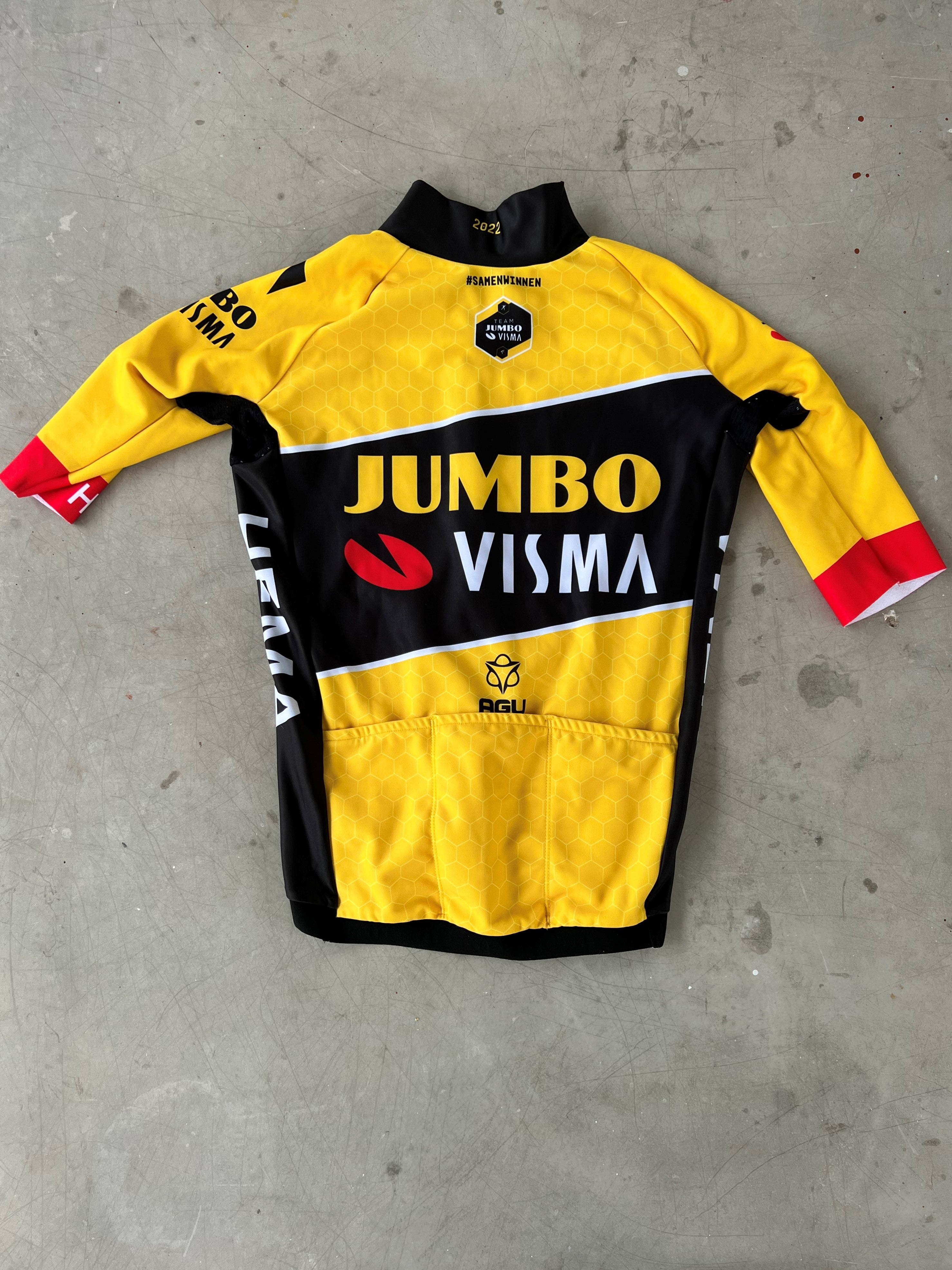 Jumbo Visma | Agu Bundle - Short Sleeve Thermal Jersey and Bibs | XS | Rider-Issued Pro Team Kit