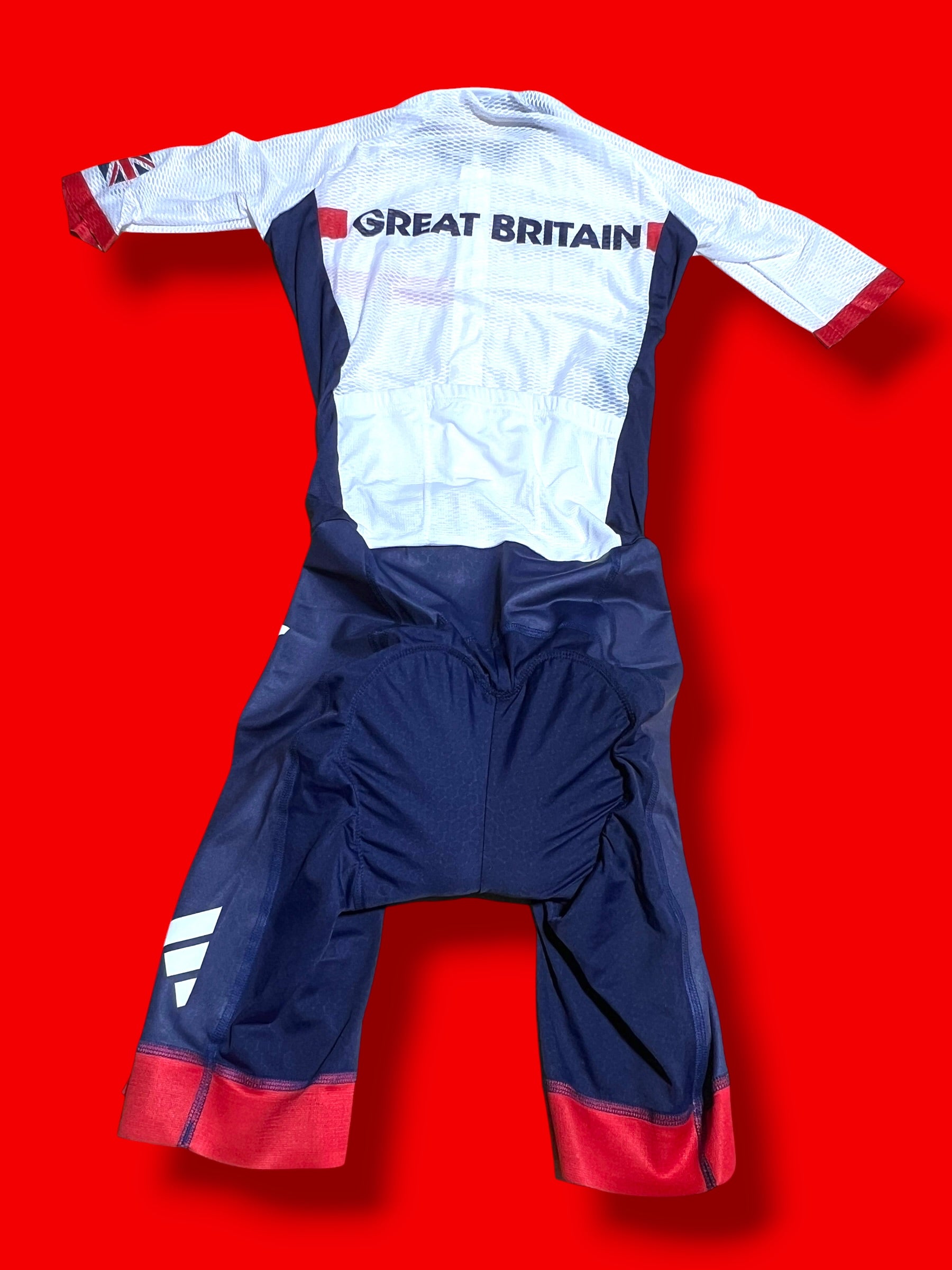 Racesuit Skinsuit Pockets |Team Great Britain GB |Addidas Pro Cycling Kit