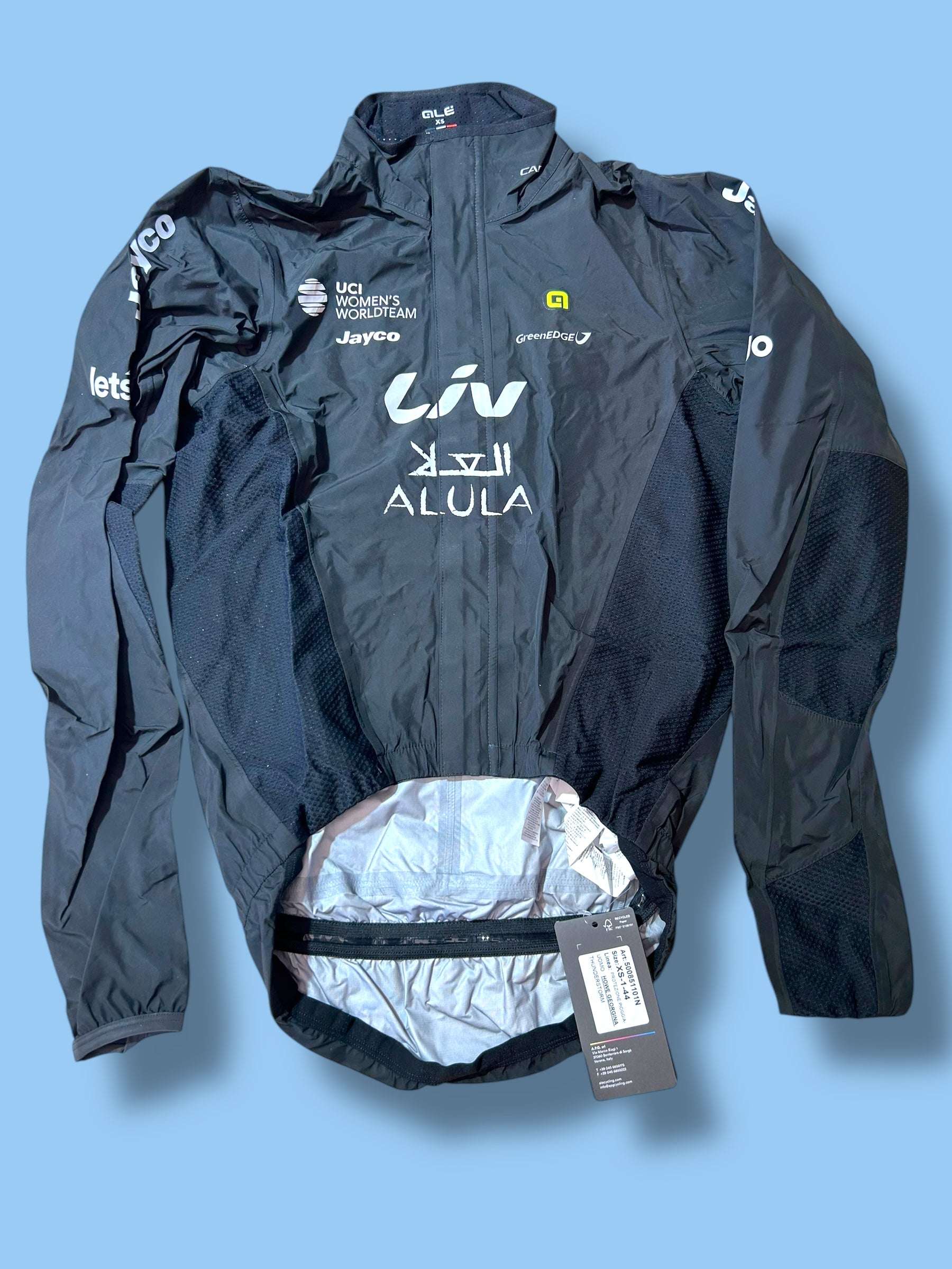 Rain Jacket Winter Waterproof Klimatik Racing Packable Womens| Ale | Jayco Alula| Pro Cycling Kit