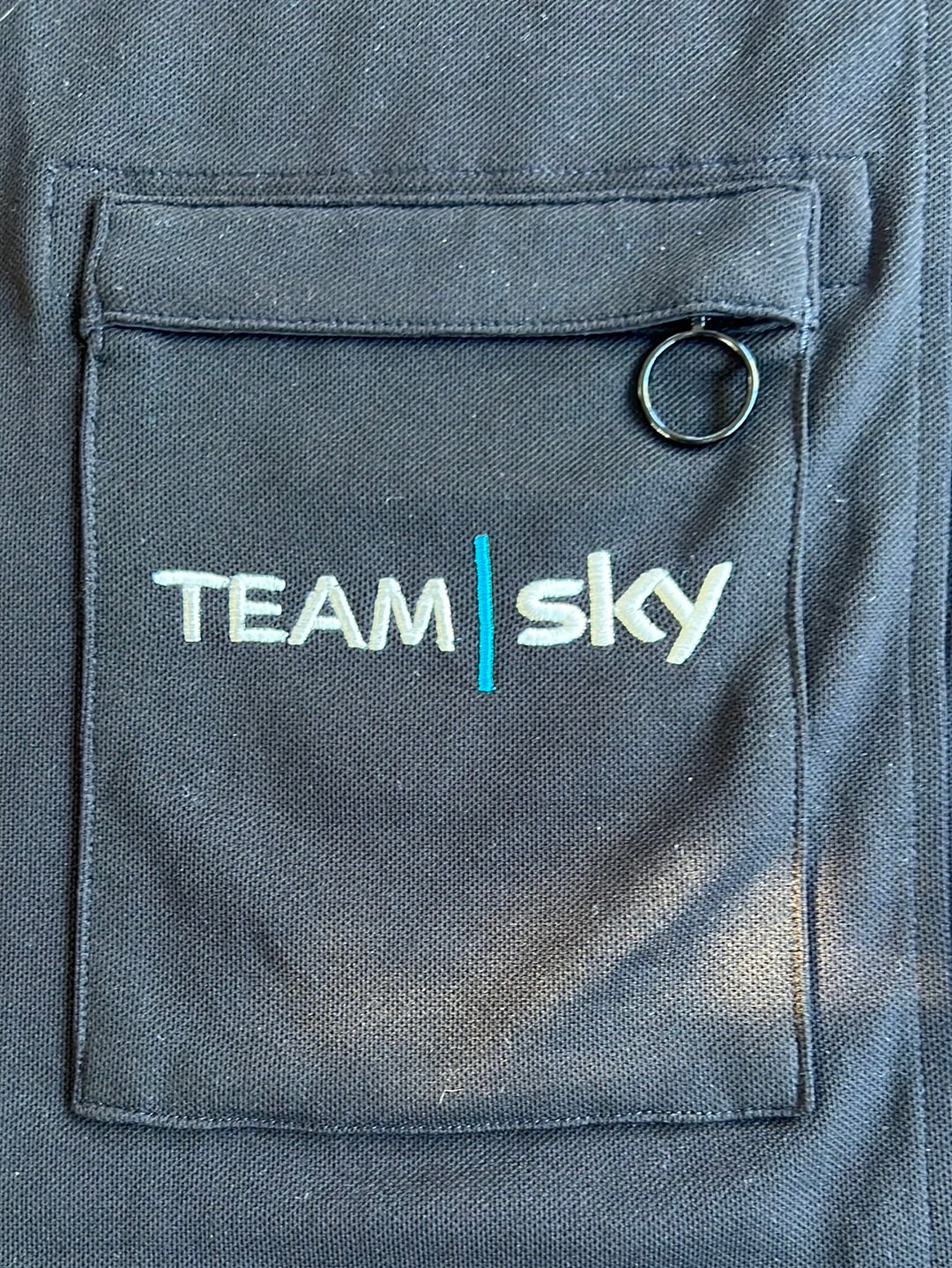 Casual T-Shirt with Zipped Collar Short Sleeve | Rapha | Team Sky | Pro Cycling Kit