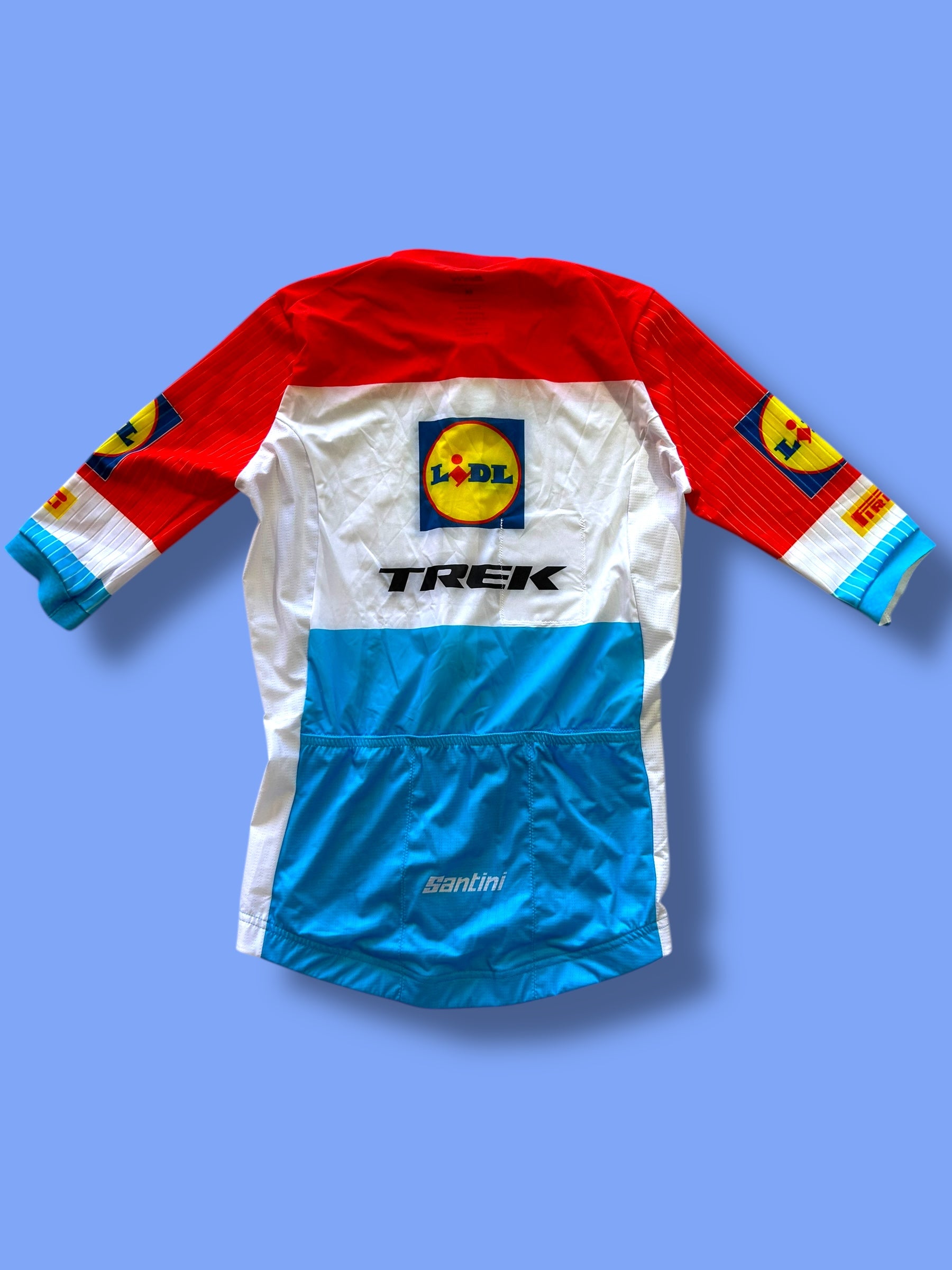 Aero Jersey Short Sleeve Luxembourg Champion Rider Issued! | Santini | Lidl Trek | Pro Cycling Kit