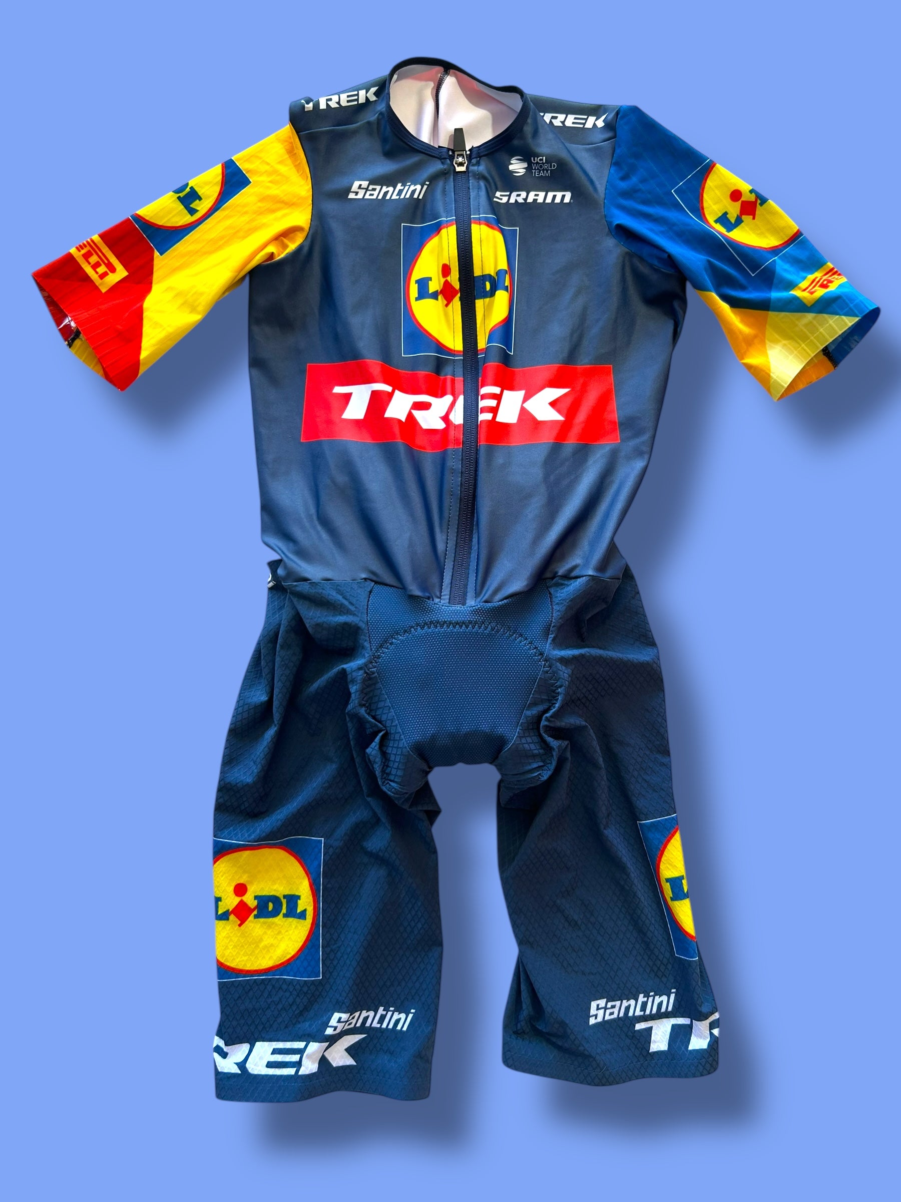 TT Suit Speedsuit Aerosuit Time Trial Triathlon Team-Issued! | Santini | Lidl Trek | Pro Cycling Kit