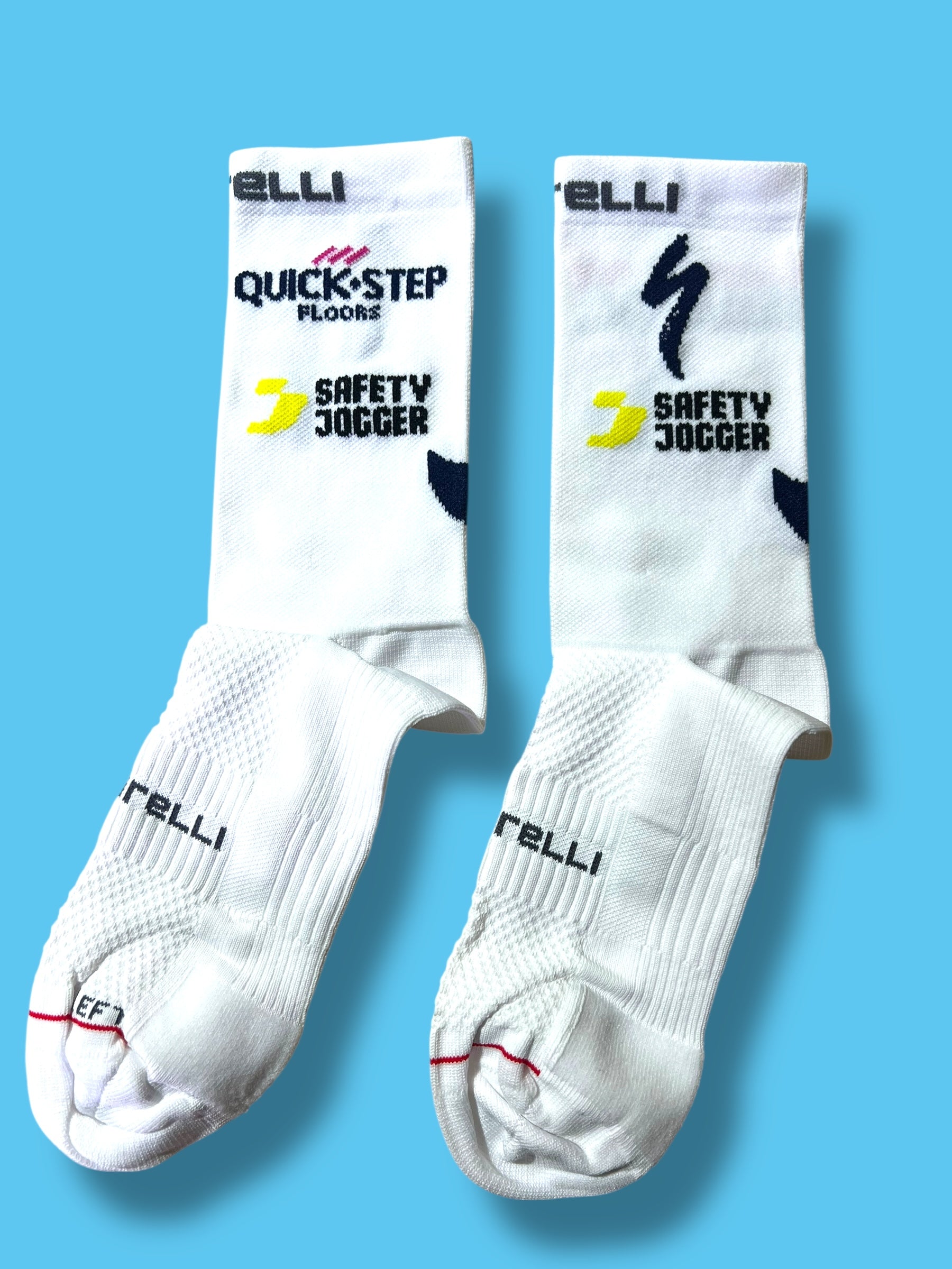 Race Socks Thermal Cold Rosso Corsa Pro | Castelli | Soudal Quick-Step| Pro Cycling Kit