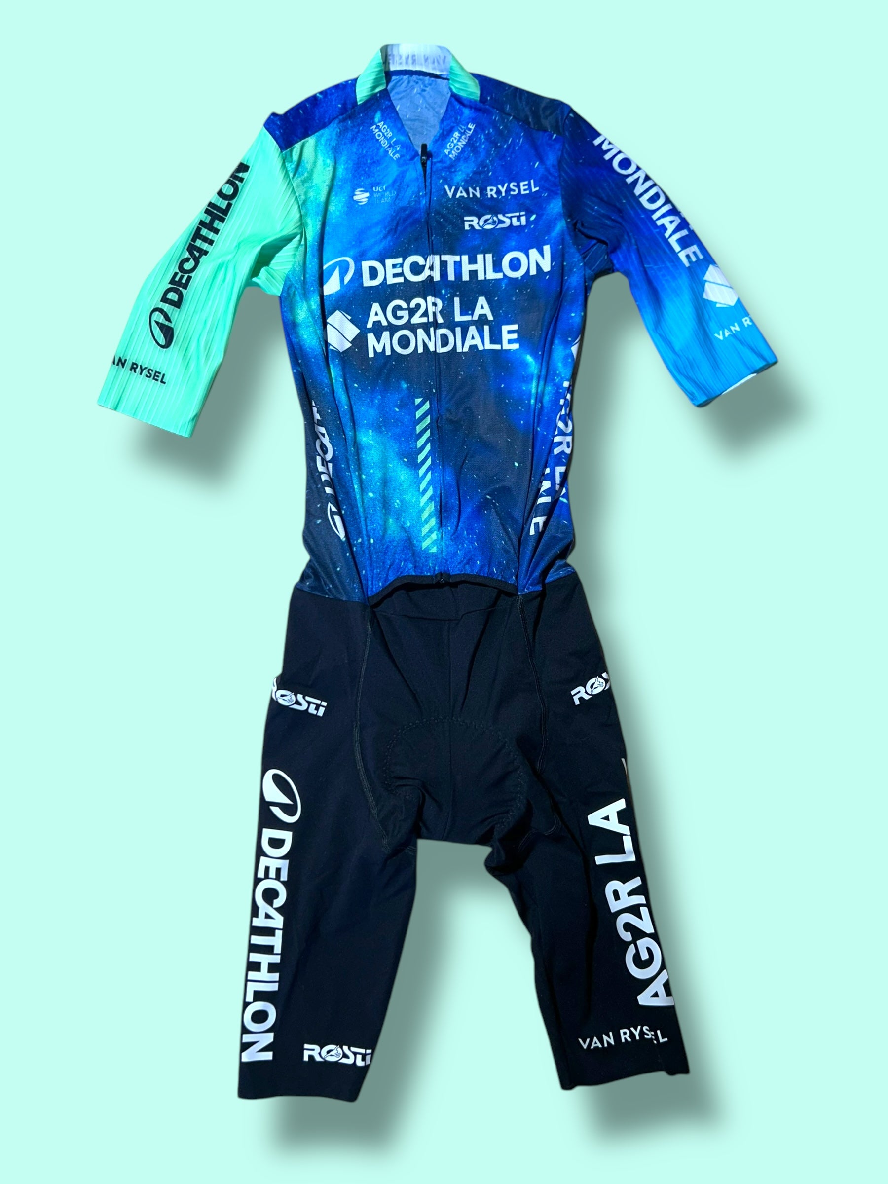 Roadsuit DE PESTEL Aerosuit Racing Body Domina | Decathlon AG2R La Mondiale | Rosti | Pro Cycling Kit