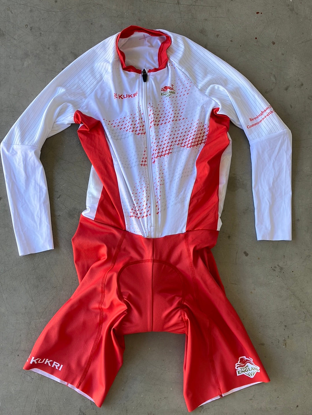 Long Sleeve Aero TT Suit Time Trial Skinsuit | Kukri | National Team England - British Cycling GBR | Pro Cycling Kit