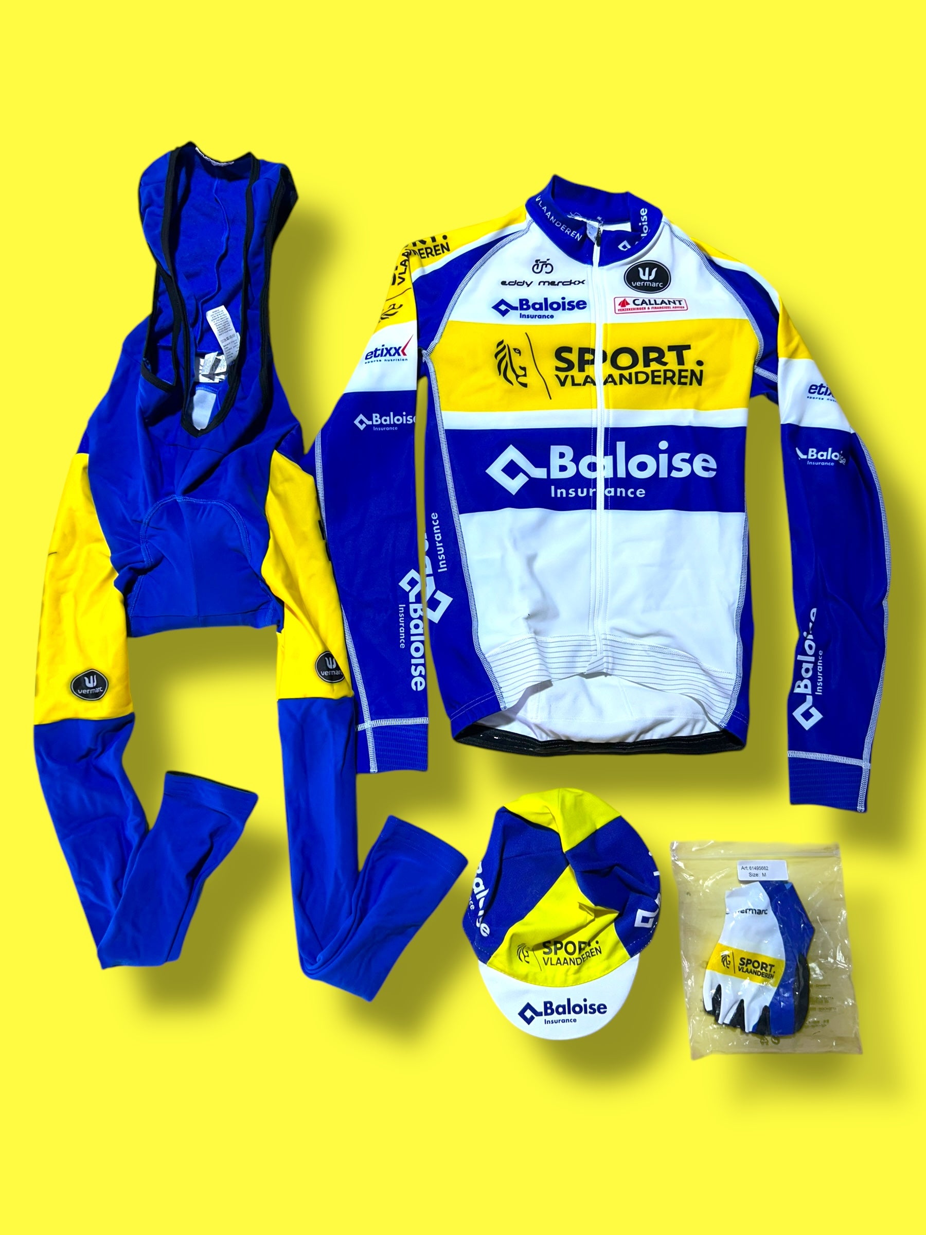 Winter Jersey, Bib tights, Cap and Mitts Bundle | Vermarc | Flanders Baloise| Pro Cycling Kit