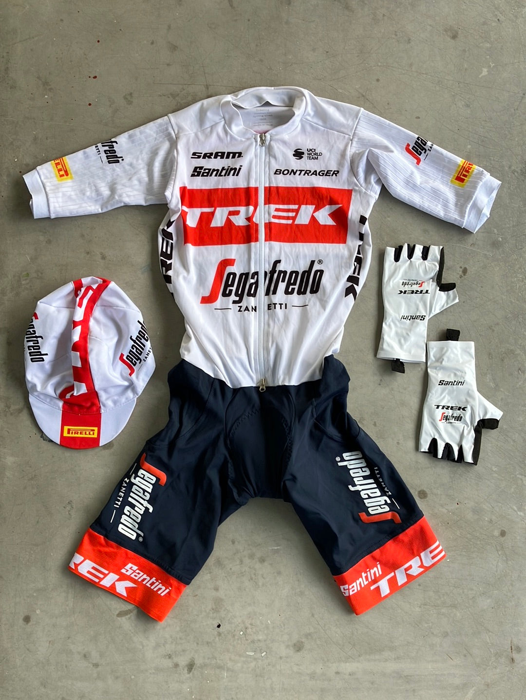 Trek Segafredo | Santini Bundle - Aero Road Suit, Cap & Gloves