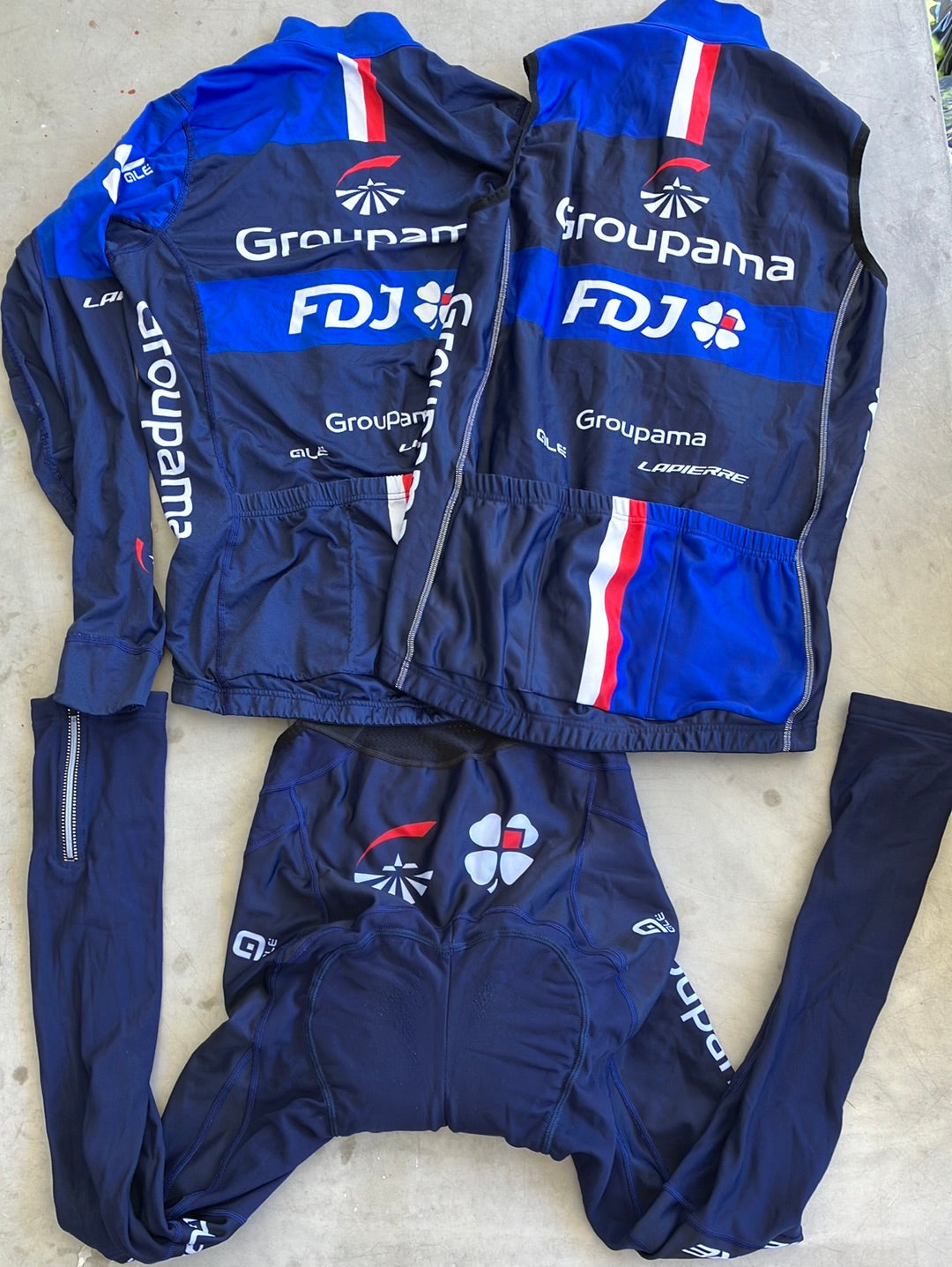Long Sleeve Jersey, Bib Tights & Vest Winter Bundle | Ale | Groupama Française des Jeux FDJ | Pro Team Cycling Kit