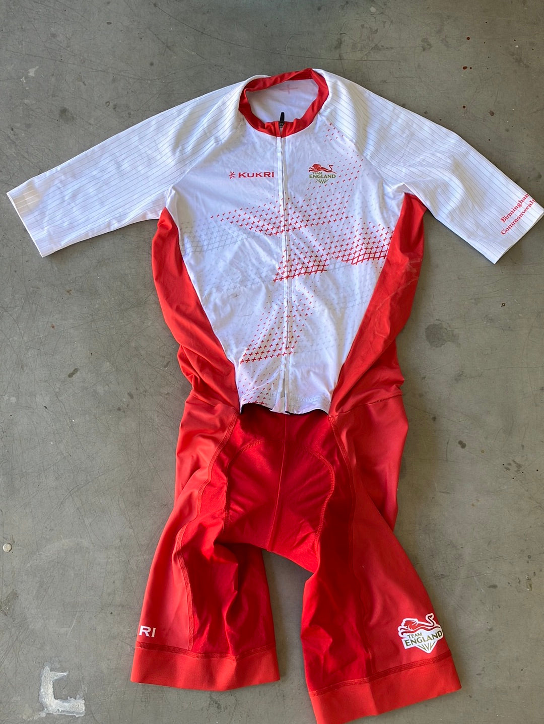 Short Sleeve Aero Roadsuit Skinsuit | Kukri | National Team England - British Cycling GBR | Pro Cycling Kit