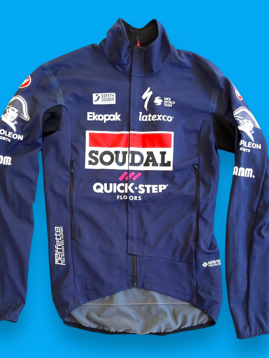 Light Gabba Jacket Perfetto Waterproof | Castelli | Soudal Quick-Step | Pro Team Cycling Kit