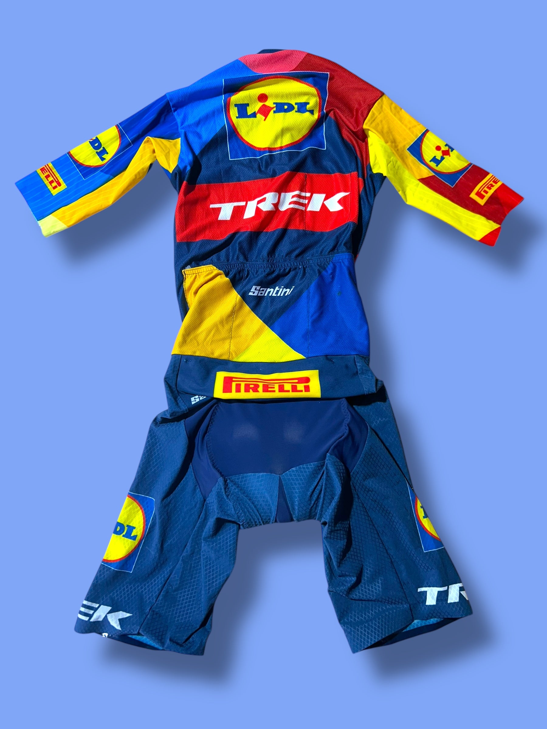 Aero Suit Roadsuit Sprint Suit Short Sleeve Team Issued! | Santini | Lidl Trek | Pro Cycling Kit