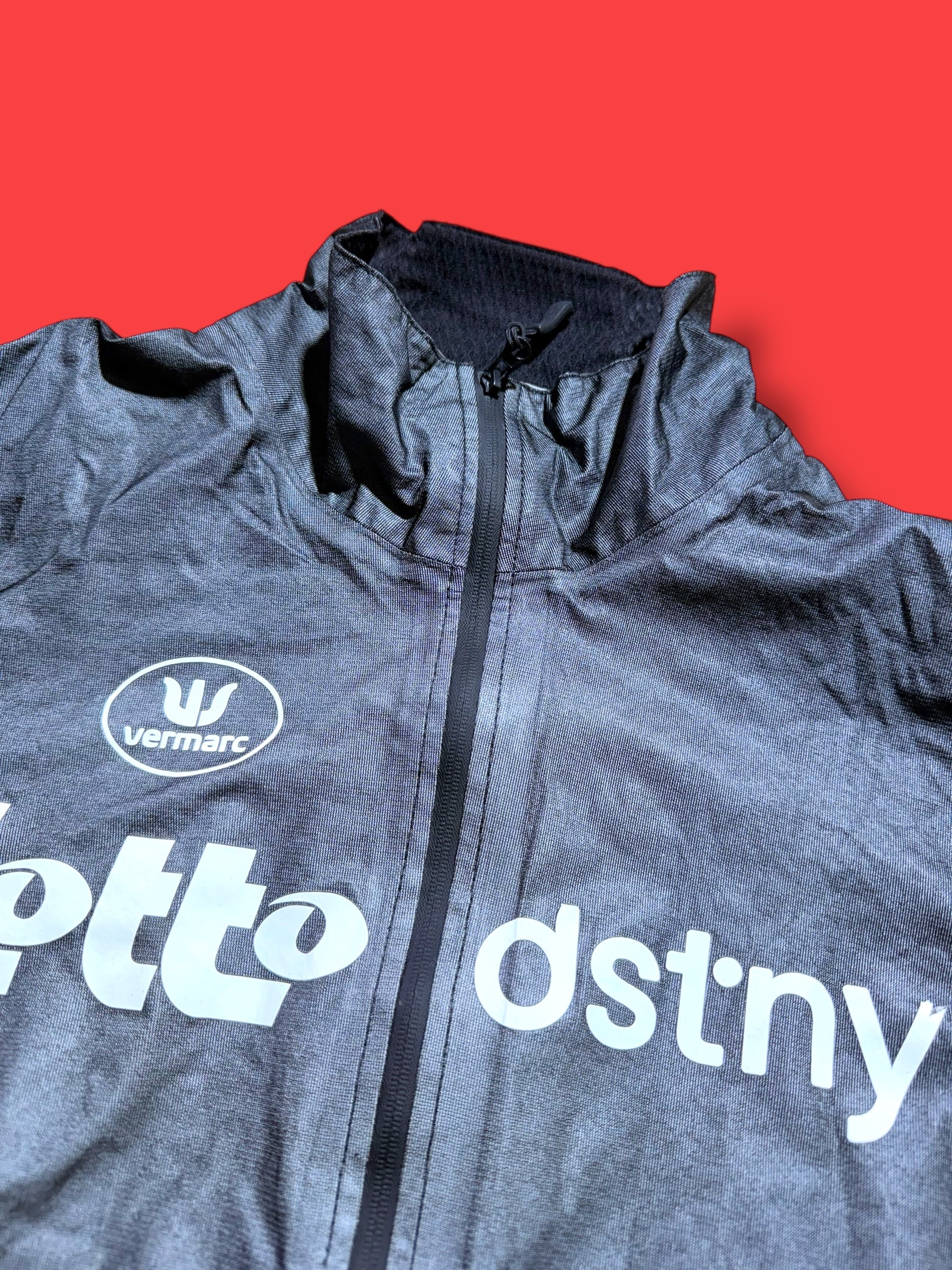 Windproof Waterproof Jrain Jacket Team Rider Issued |Lotto DSTNY Vermarc| Pro Cycling Kit