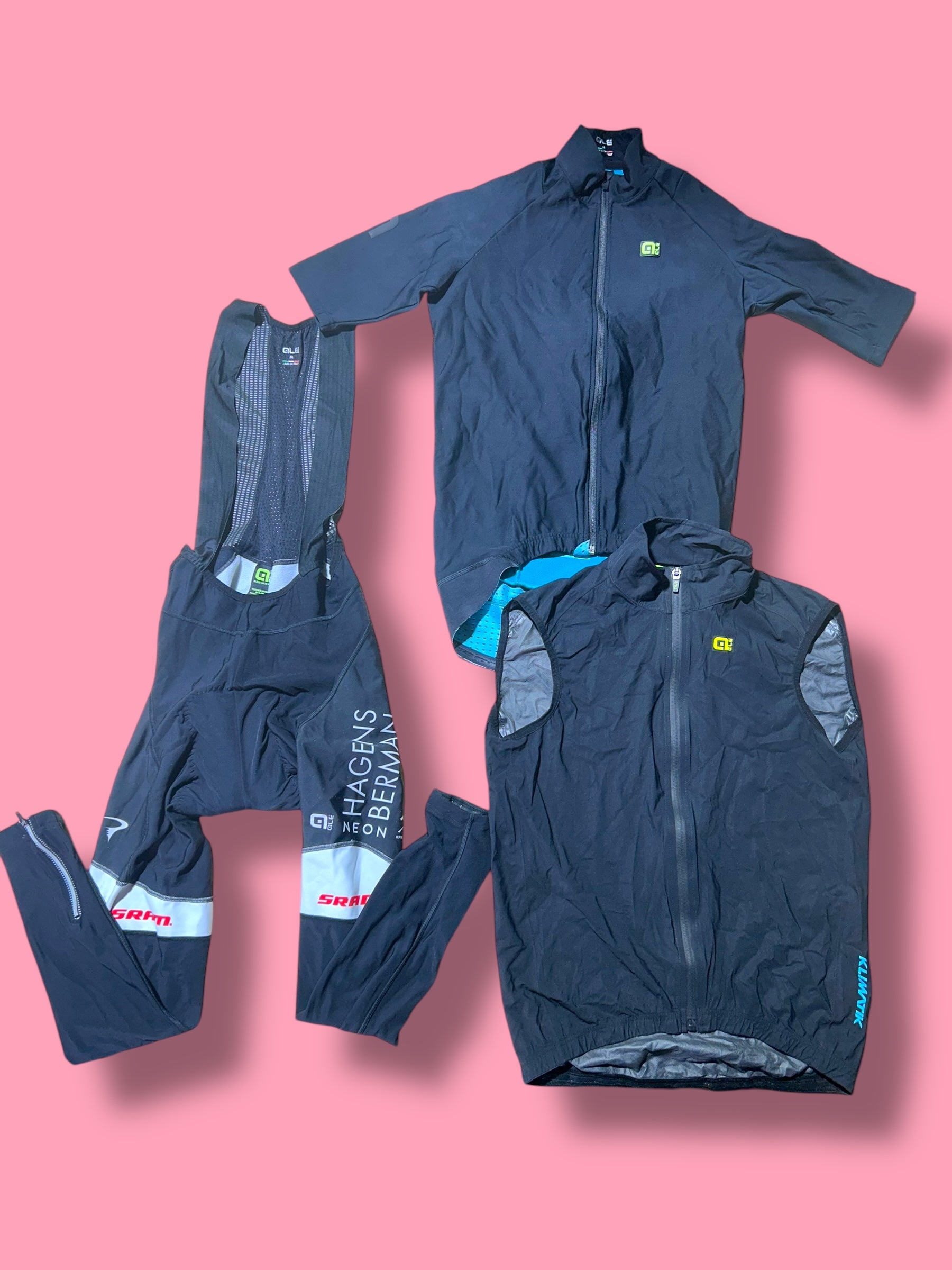 Winter Tights Gabba Windproof Thermal Jersey + Rain Vest |Hagens Bermans Ale| Pro Cycling Kit