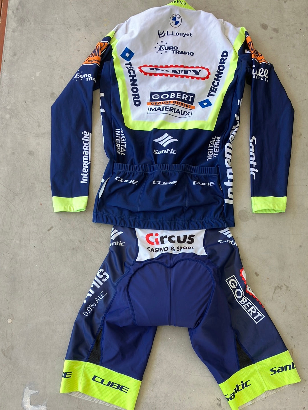 Long Sleeve Jersey and Bib Short - Rider issued bundle |Santic | Intermarche Wanty Gobert |Pro Cycling Kit