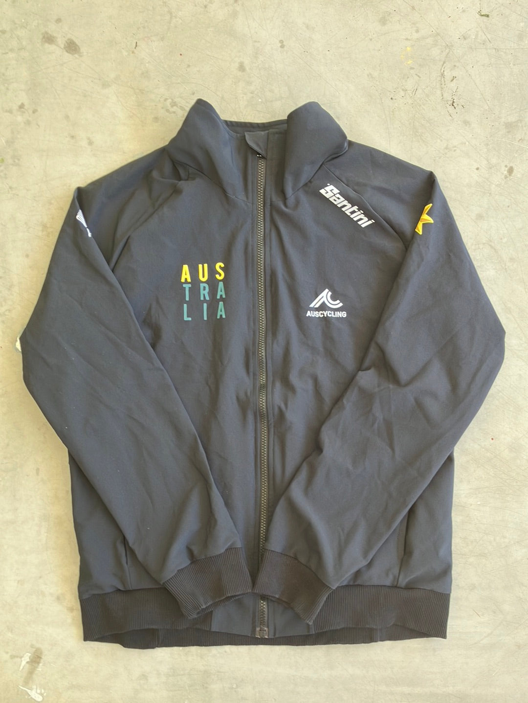Jacket Casual World Championship UCI Rider Issue M | Santini | Australia National AIS | Pro Cycling Kit