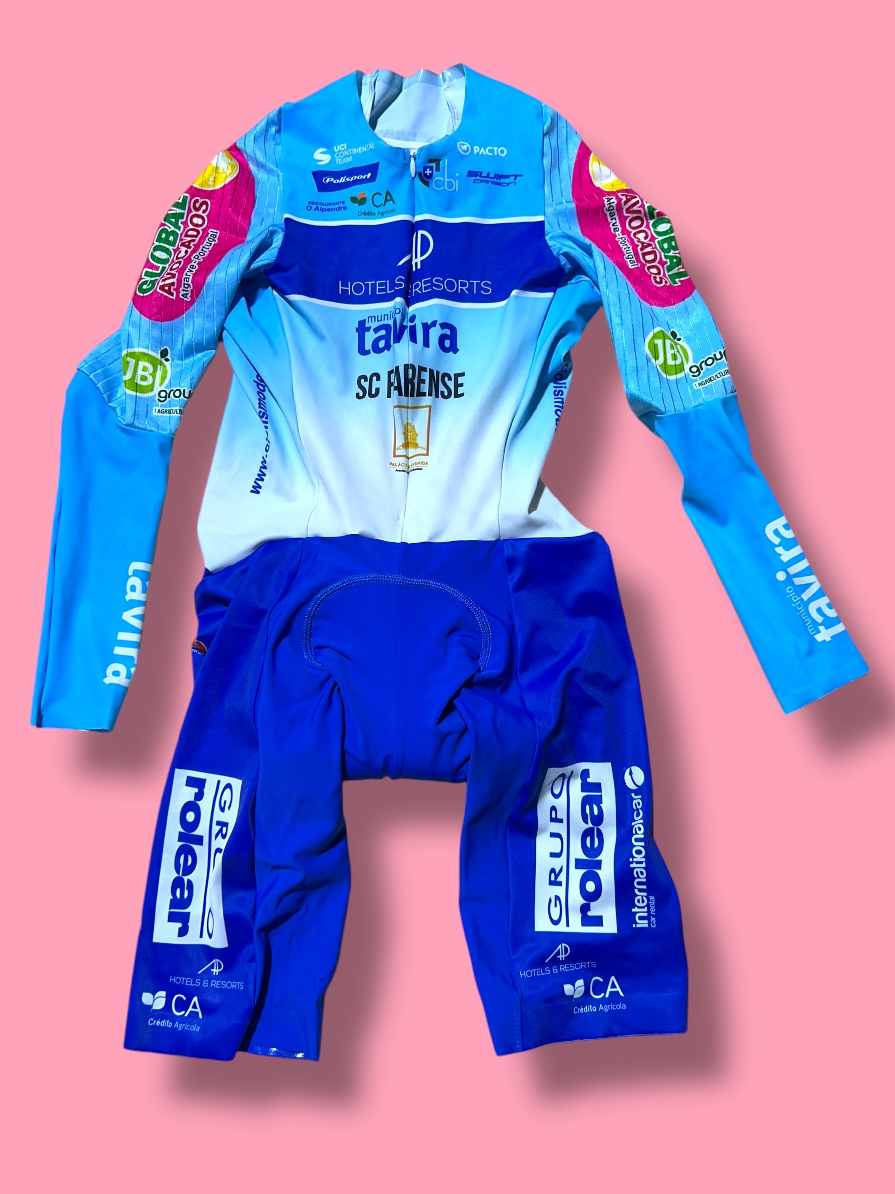TT Suit Time Trial Aerosuit Rider Issued |APHotels and Resorts - Tavira Portugal| Pro Cycling Kit
