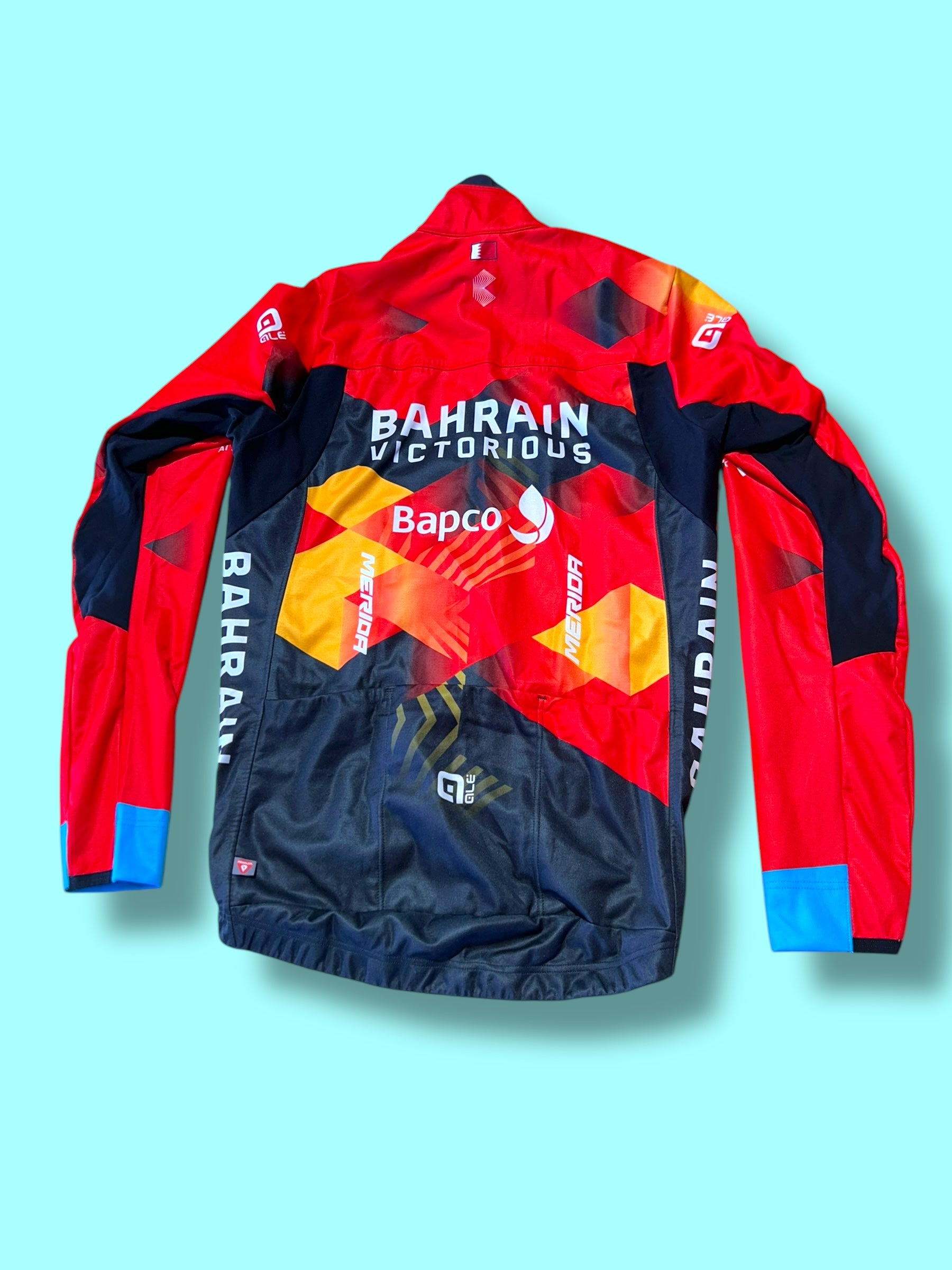 Long Sleeve Jacket Gabba Windproof Thermal Winter | Ale |Bahrain Victorious| Pro Cycling Kit