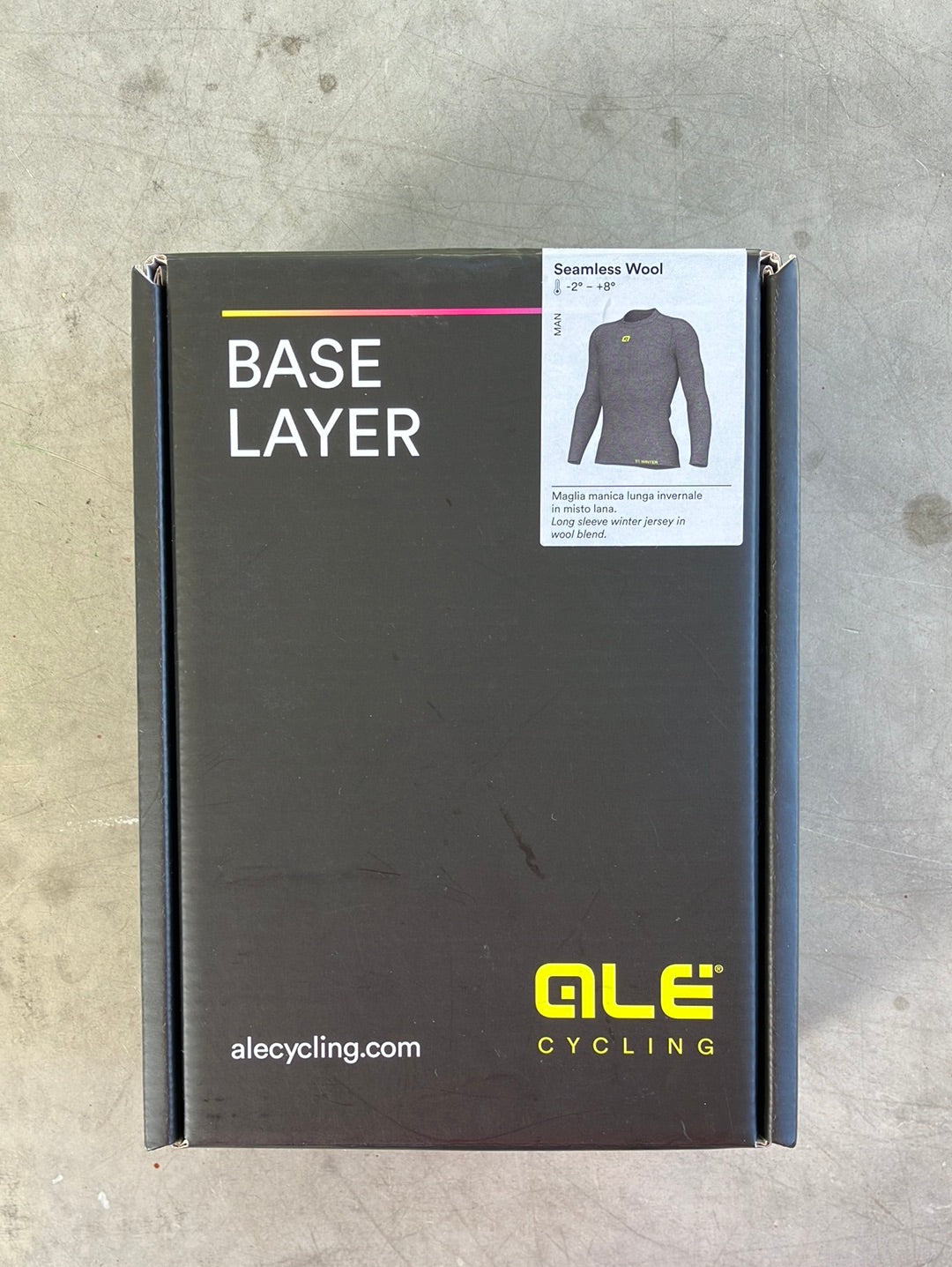 Bardiani | Ale - Winter Wool Long Sleeve Base Layer | Grey | S/M | Pro-Issued Team Kit