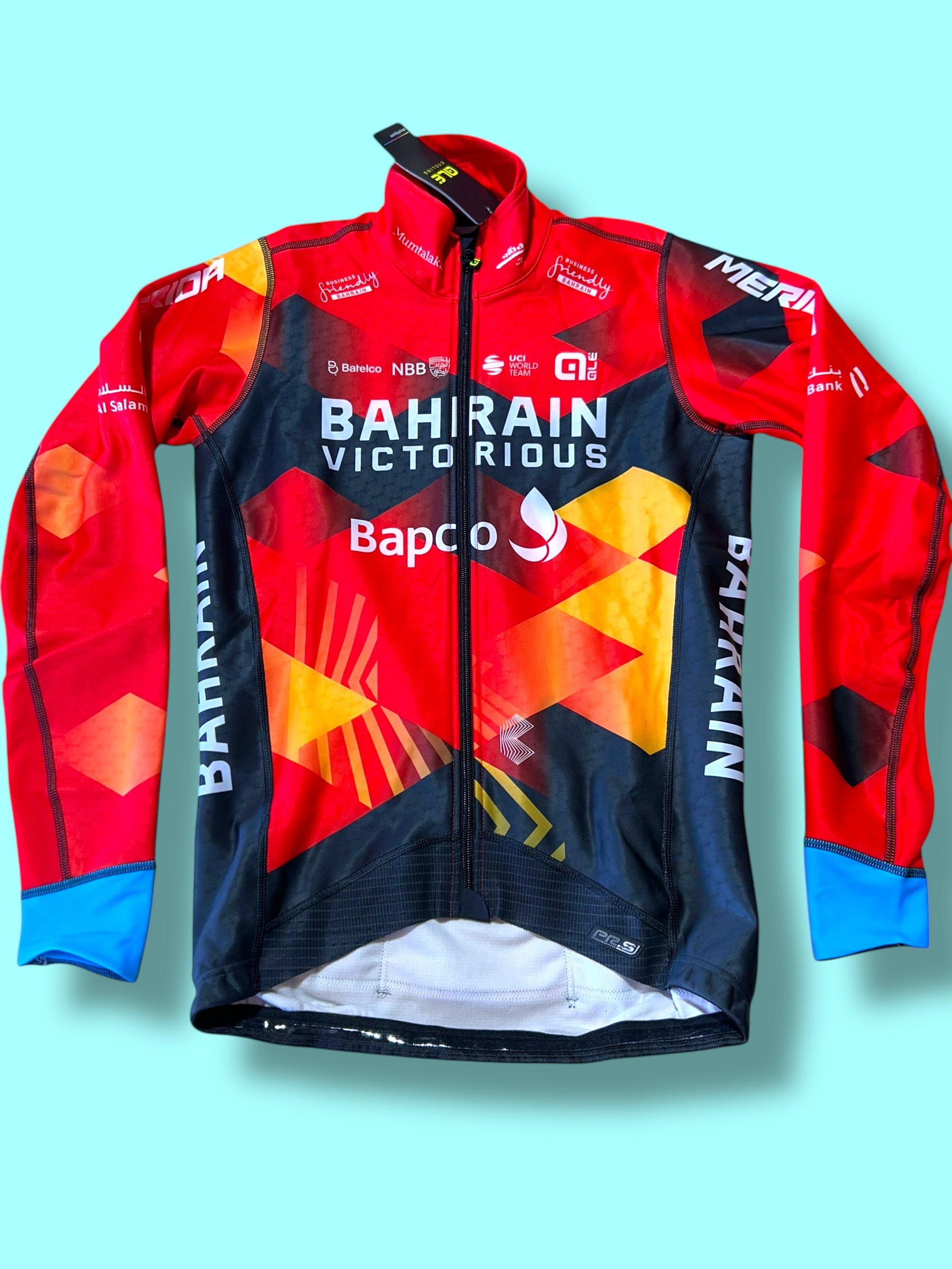 Long Sleeve Jacket Gabba Windproof Thermal Winter | Ale |Bahrain Victorious| Pro Cycling Kit