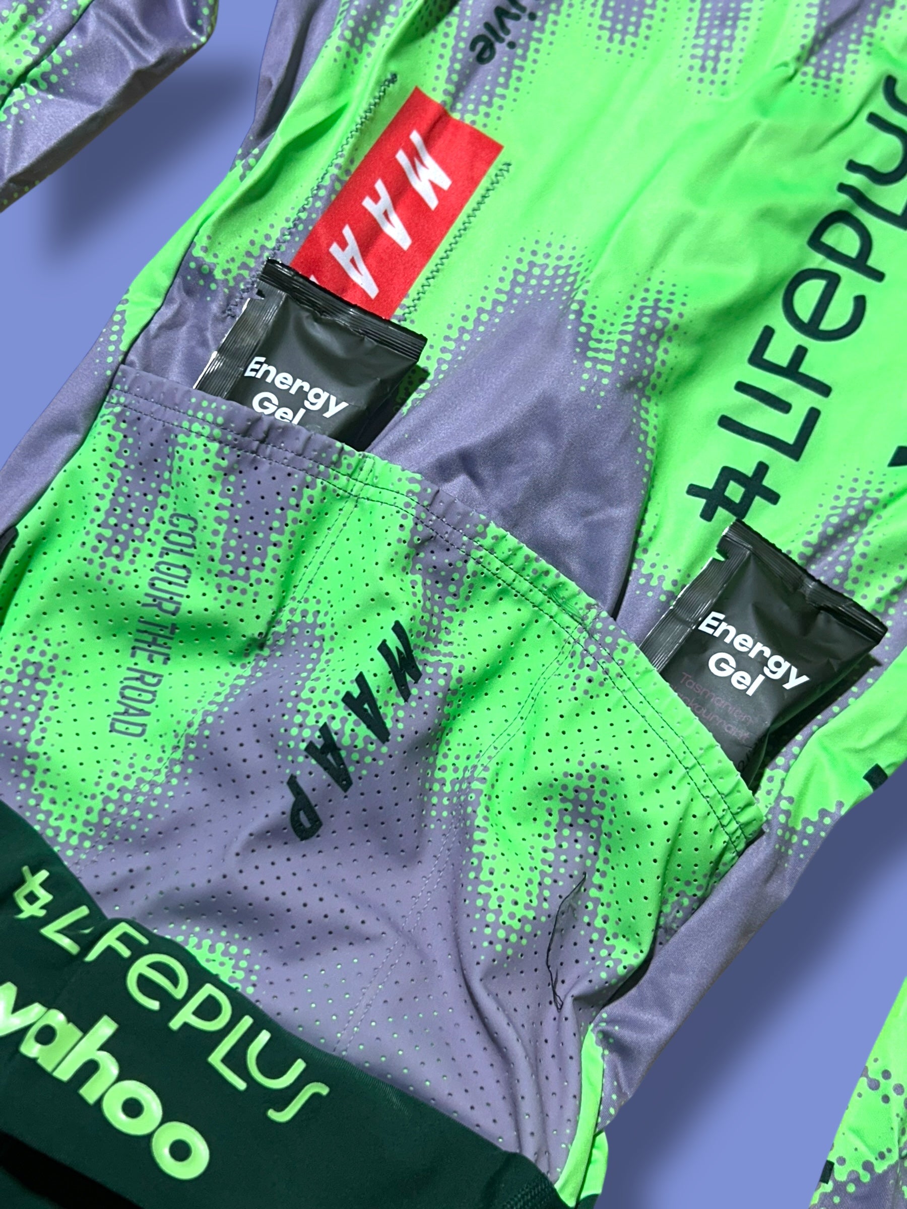 Women's Aerosuit, Cap, Socks, Base Layer Bundle | Lifeplus Wahoo | MAAP | Pro Cycling Kit