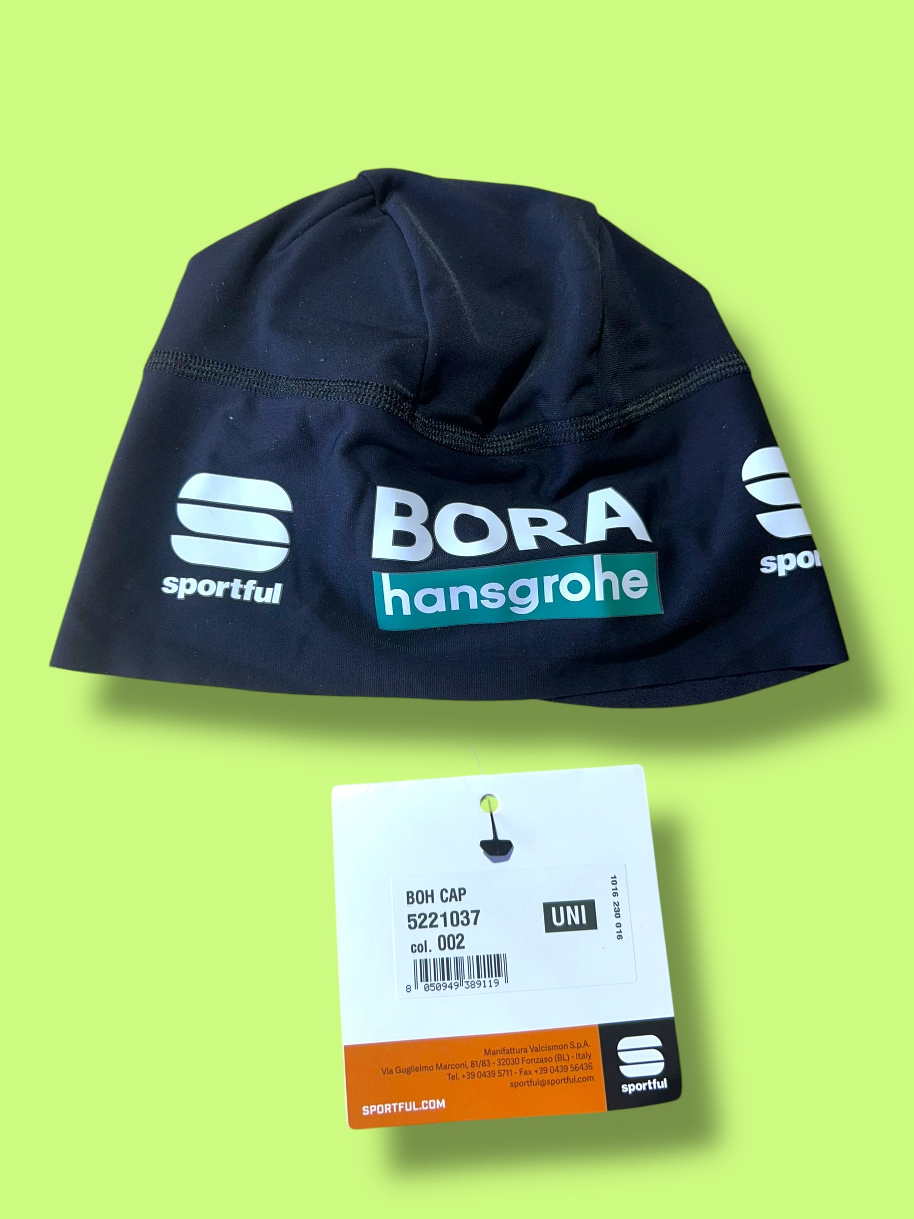 Under helmet Beanie Hat Head Warmer Thermal Winter Team Issued| Sportful | Bora Hansgrohe| Pro Cycling Kit