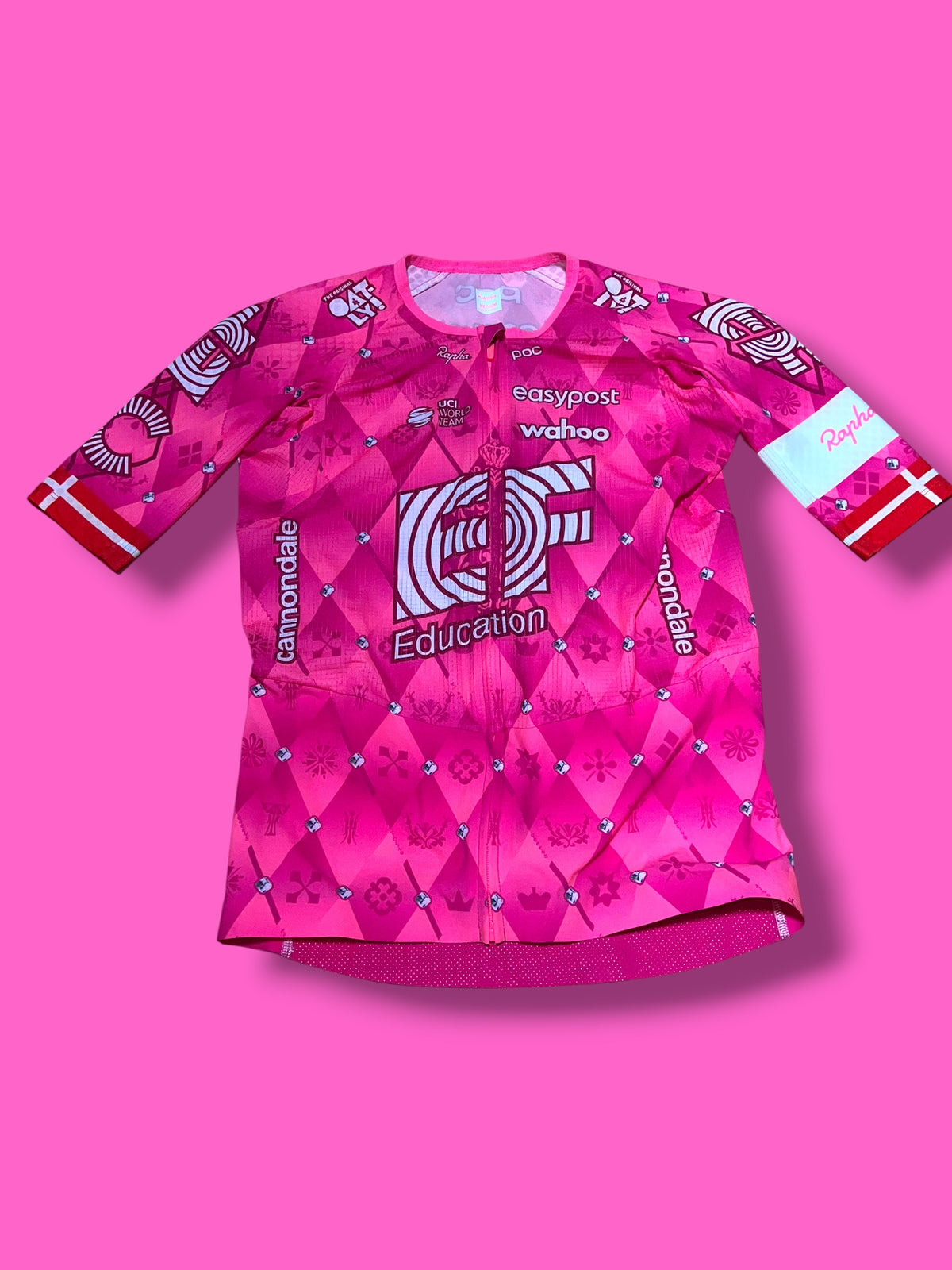 EF 2025 Flyweight Summer Jersey Michael Valgren Danish Champion | EF Education First | Rapha Men's Pro Kit