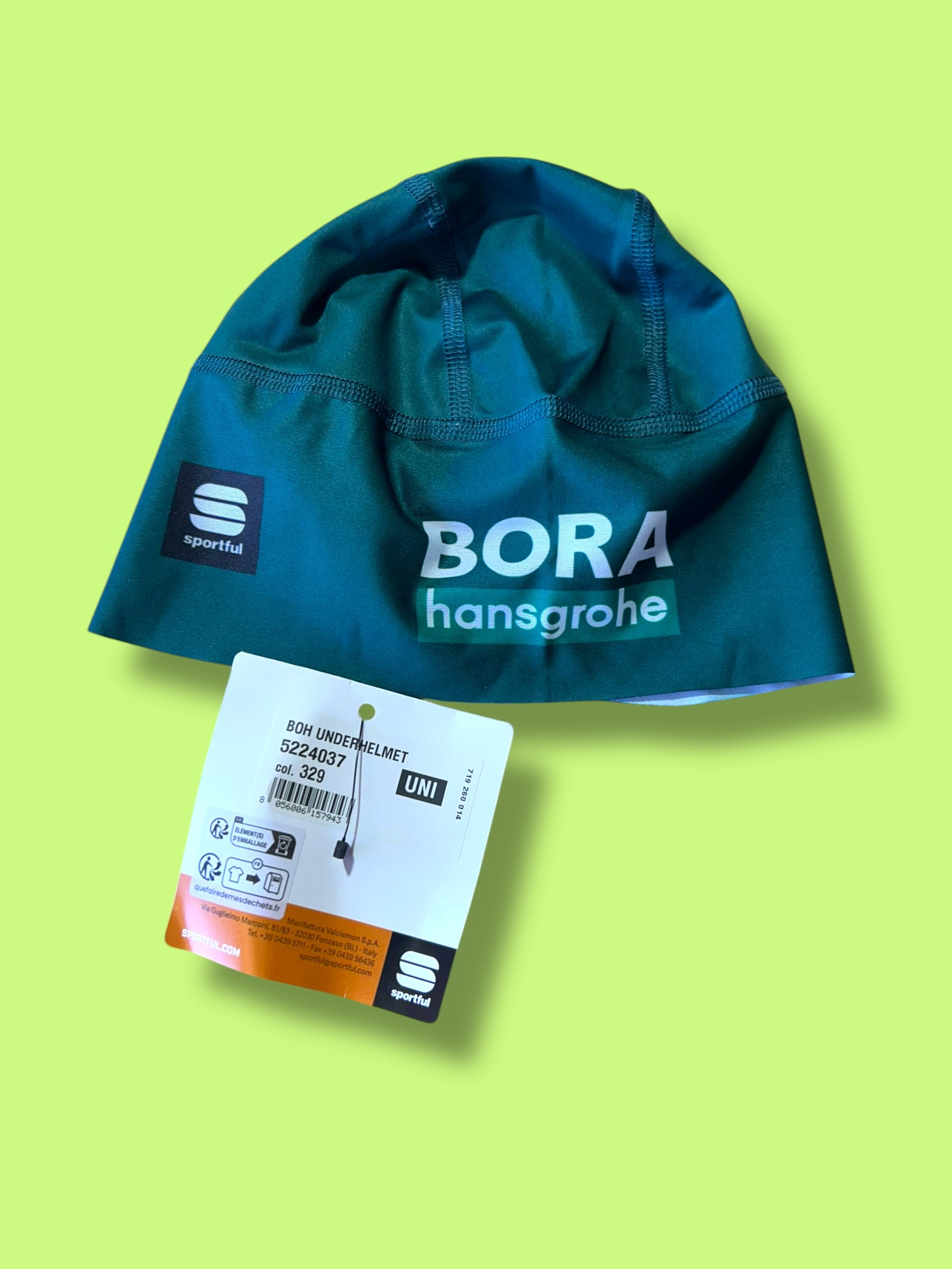 Under helmet Beanie Hat Head Warmer Thermal Winter Team Issued| Sportful | Bora Hansgrohe| Pro Cycling Kit