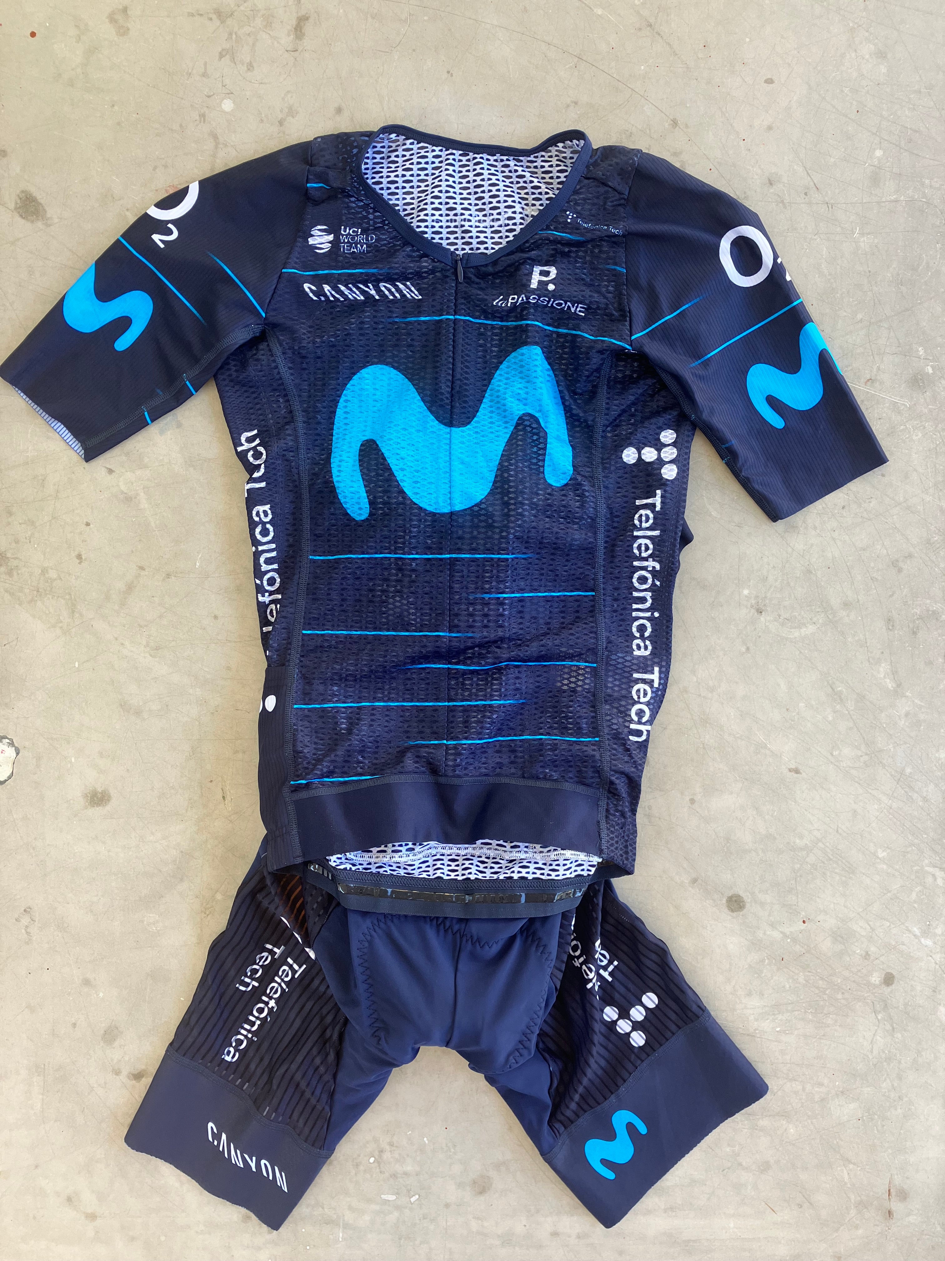 Movistar | La Passione Bundle - Summer Jersey and Bibs | XS/S | Rider-Issued Pro Team Kit