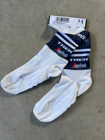 Trek Segafredo | Santini Aero Socks | White | Rider-Issued Pro Team Kit