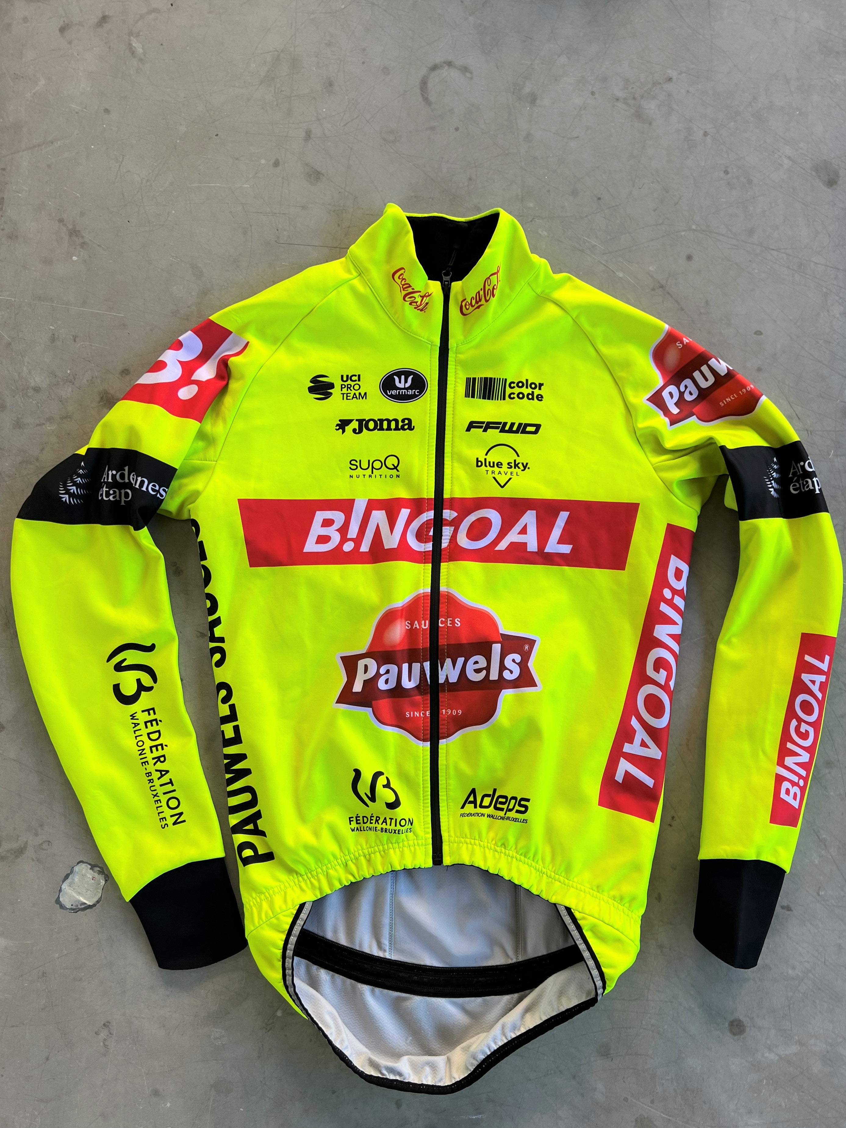 Bingoal | Vermarc Long Sleeve Gabba Jersey + Race Bibs Set | Size S | Rider-Issued Pro Team Kit