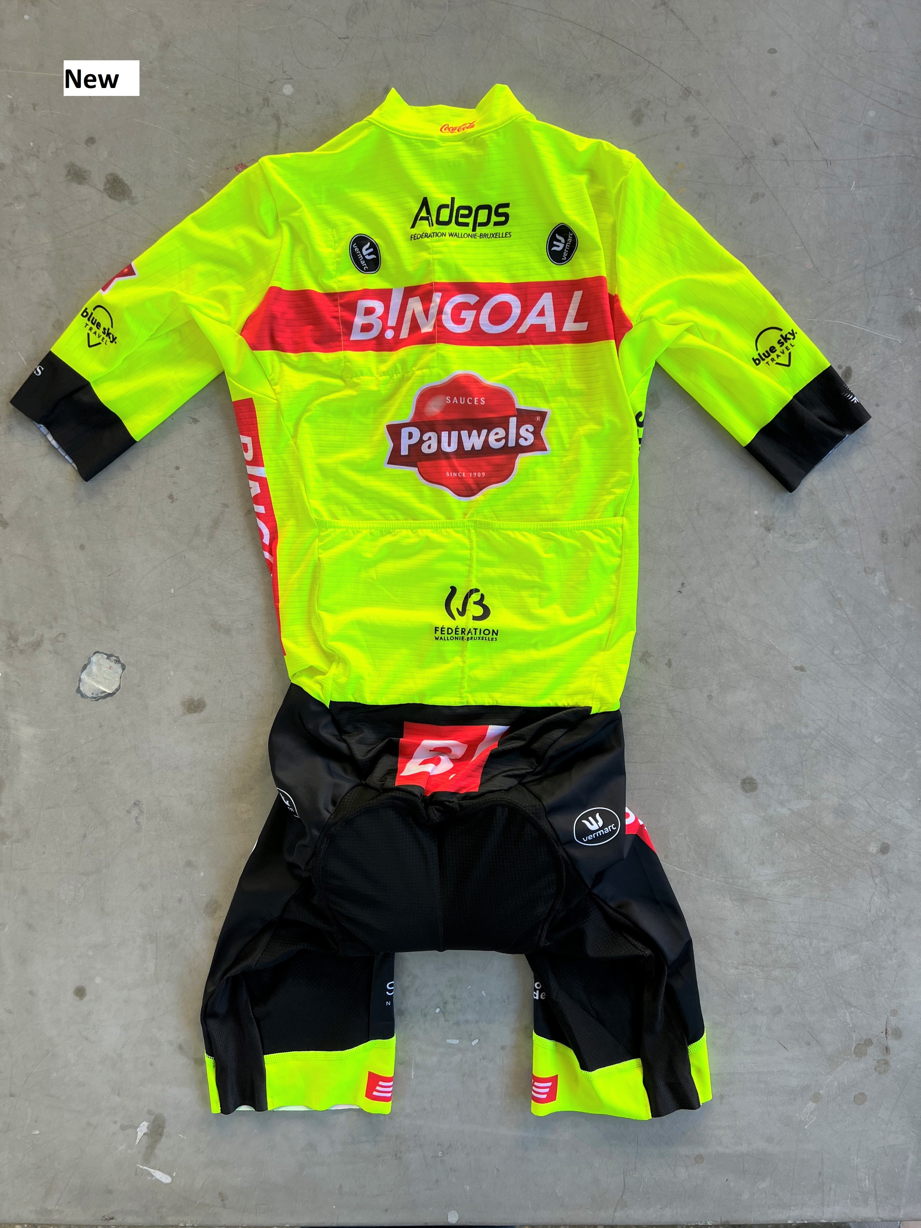 Bingoal | Vermarc Aero Road Suit | Yellow | Size S | Rider-Issued Pro Team Kit