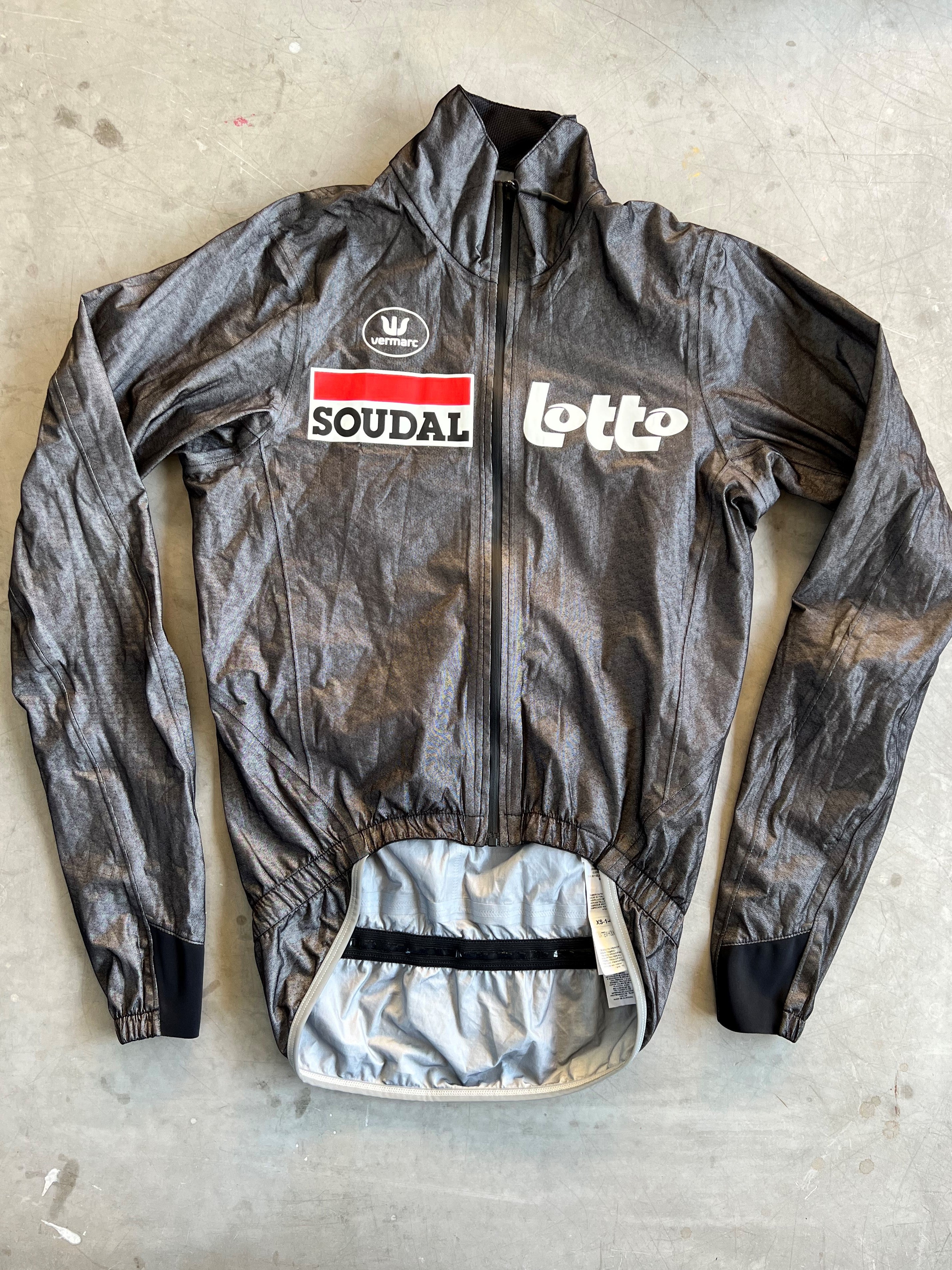 Xs Rider Lotto Soudal | Vermarc Rain Jacket | Size XS | Rider-Issued Pro Team K ...