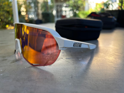 Alpecin Deceuninck | 100% S2 Sunglasses with 7 Spare Lenses | White | Rider-Issued Pro Team Kit