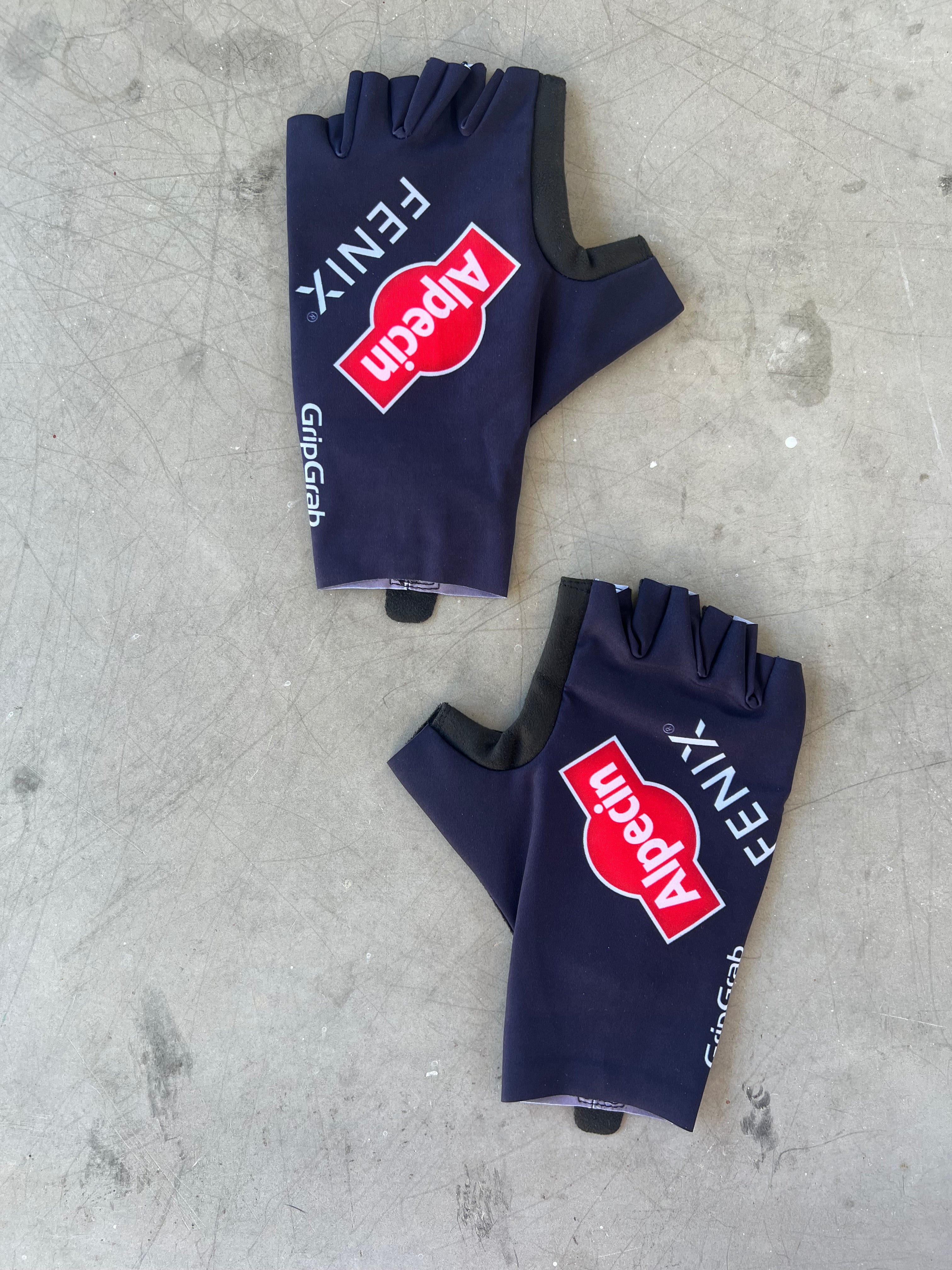 Alpecin Fenix Men | Grip Grab Unpadded Fingerless Gloves | Navy | Rider-Issued Pro Team Kit