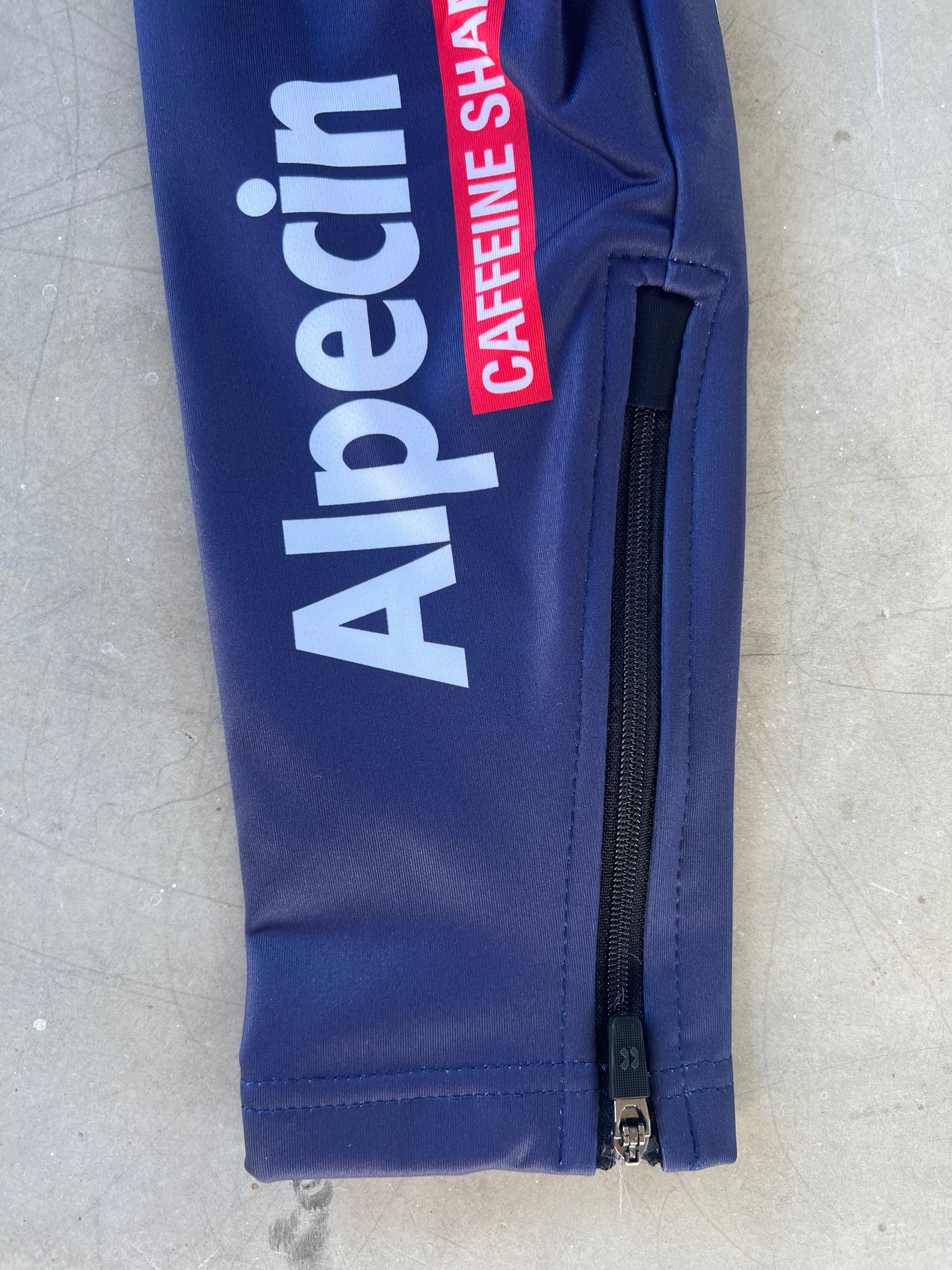 Alpecin Fenix Men | Kalas Rain Leg Warmers | Navy | M | Rider-Issued Pro Team Kit