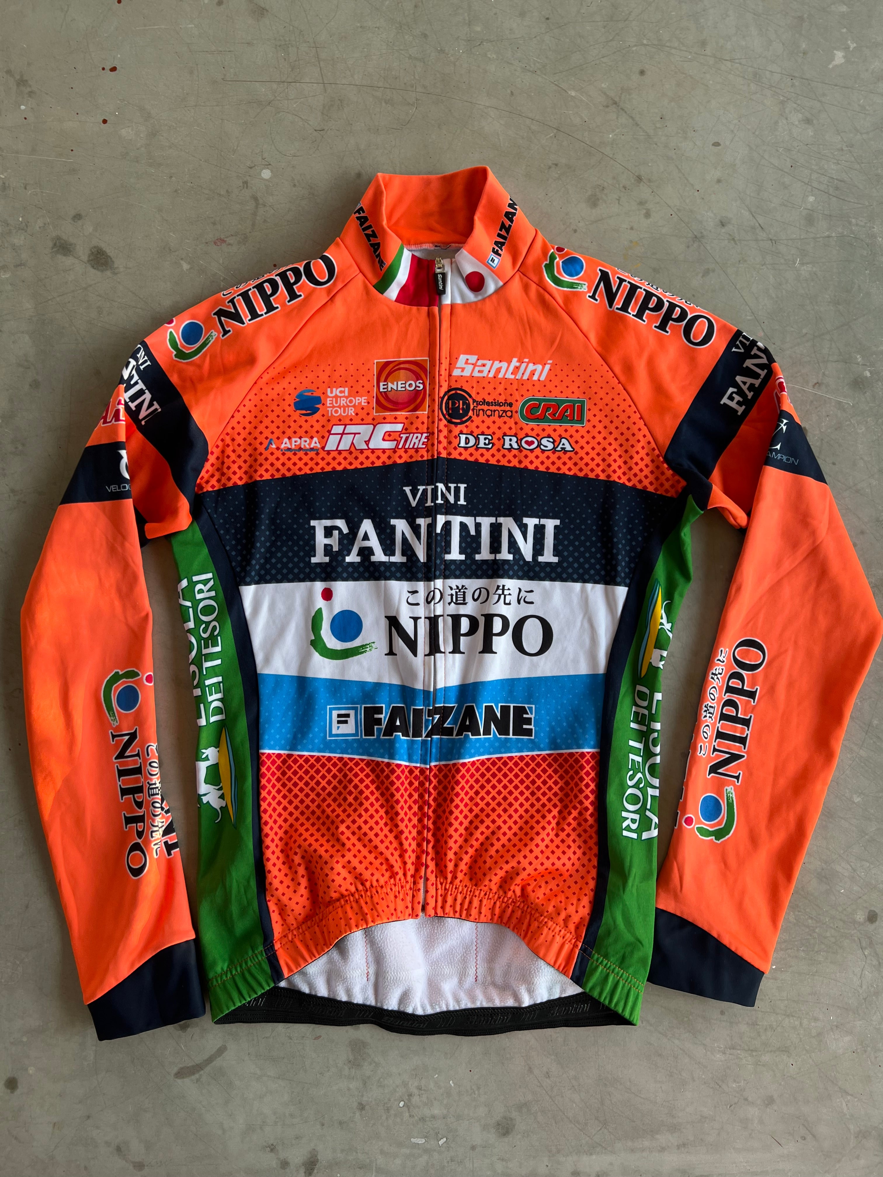 Nippo Fantini | Santini Bundle - Long Sleeve Jersey and Thermal Padded Tights | S | Rider-Issued Pro Team Kit