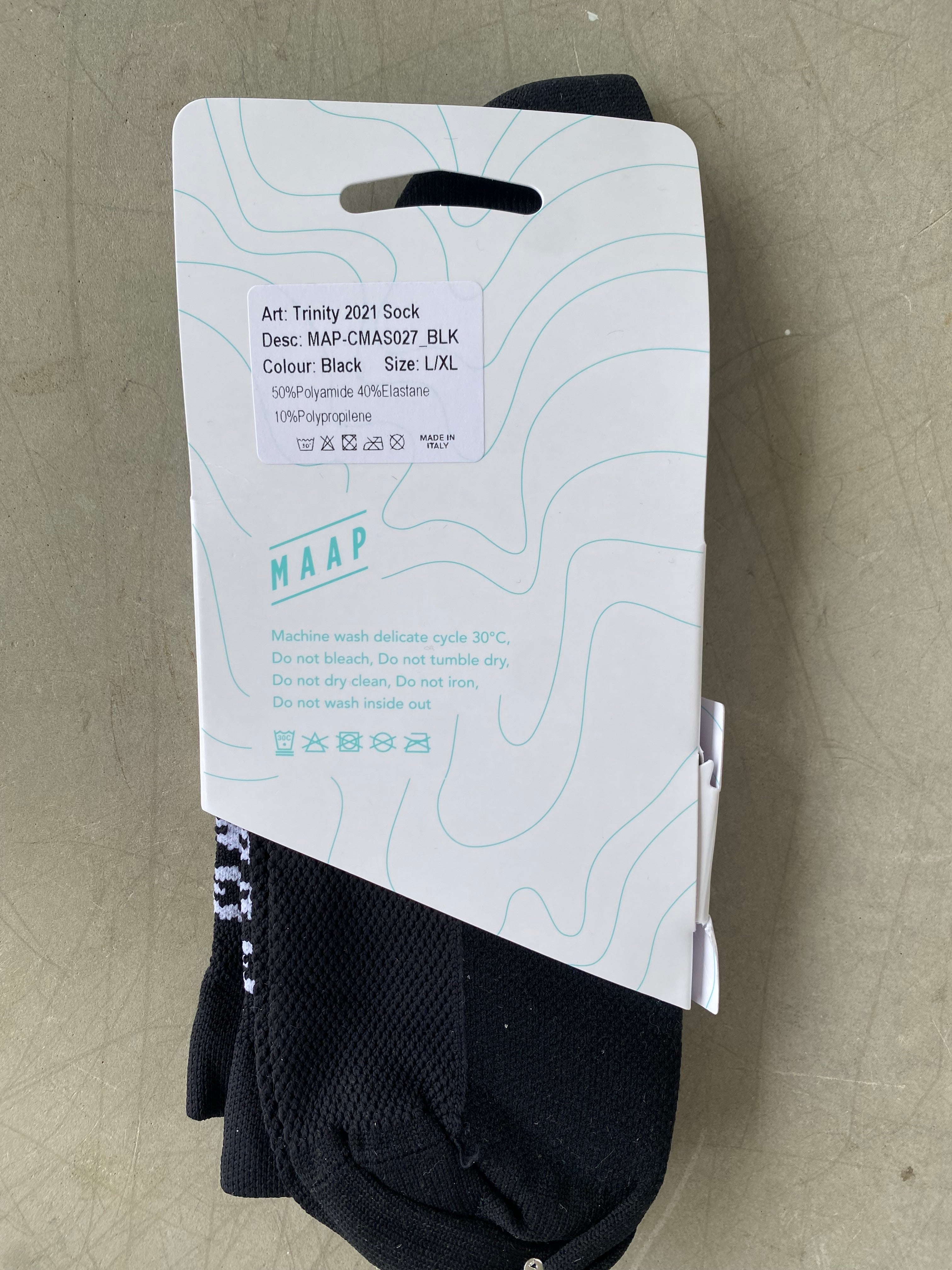 Trinity | Maap Race Socks | Black | L/XL | Team Issued Pro Kit
