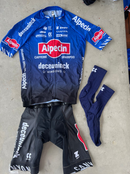 Alpecin Deceuninck Men | Kalas Bundle - Jersey, Bibs, Socks | L | Rider-Issued Pro Team Kit